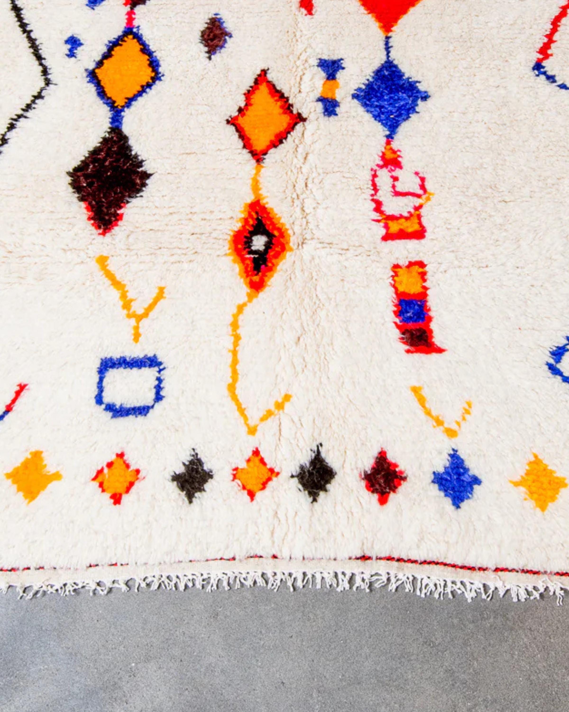 Handwoven Beni Ourain Rug: Moroccan Style Area Rug, Custom Sizes