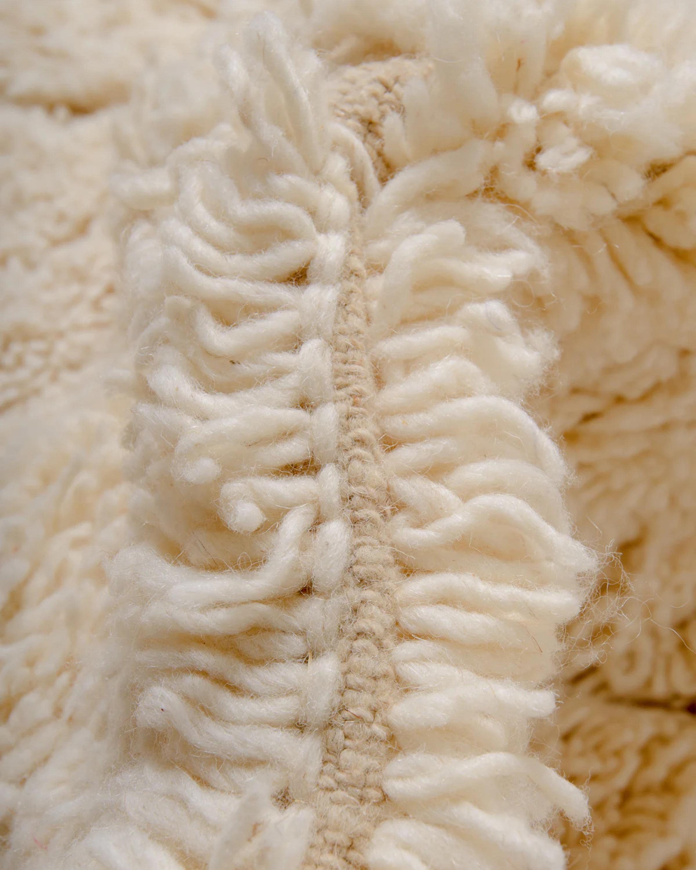 Handmade Beni Ourain Rug: Custom Moroccan Shag Rug