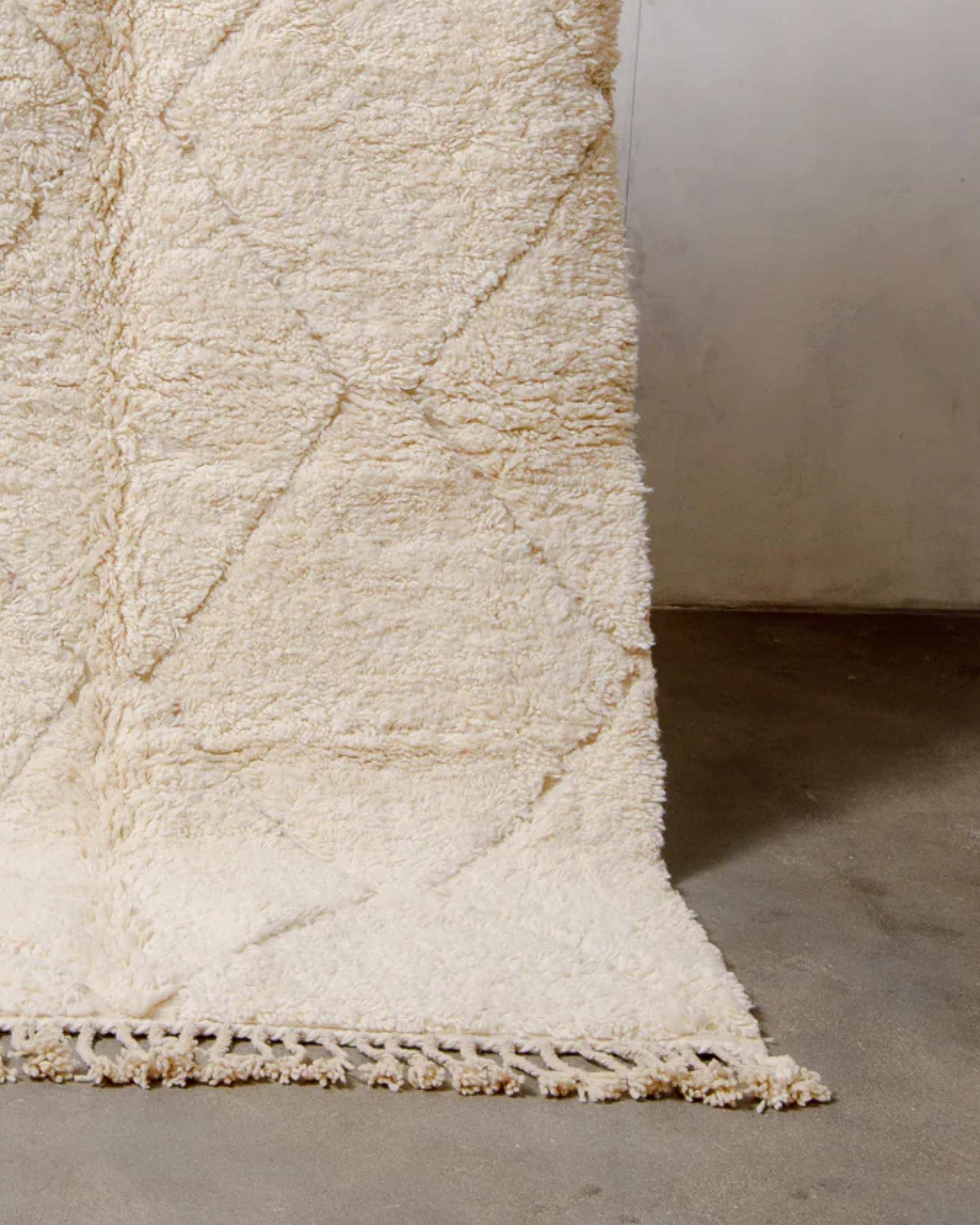 Handmade Beni Ourain Rug: Custom Moroccan Shag Rug