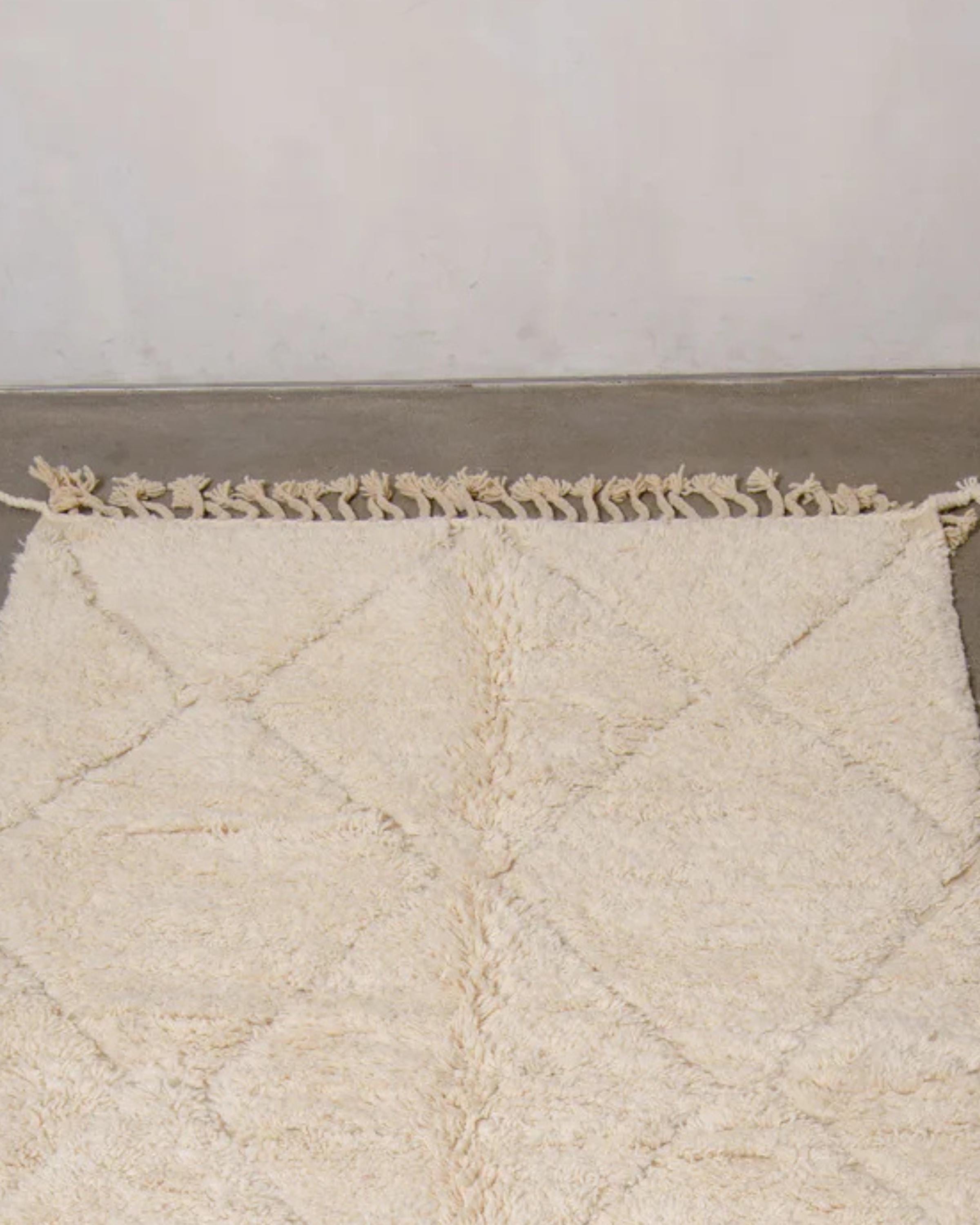 Handmade Beni Ourain Rug: Custom Moroccan Shag Rug