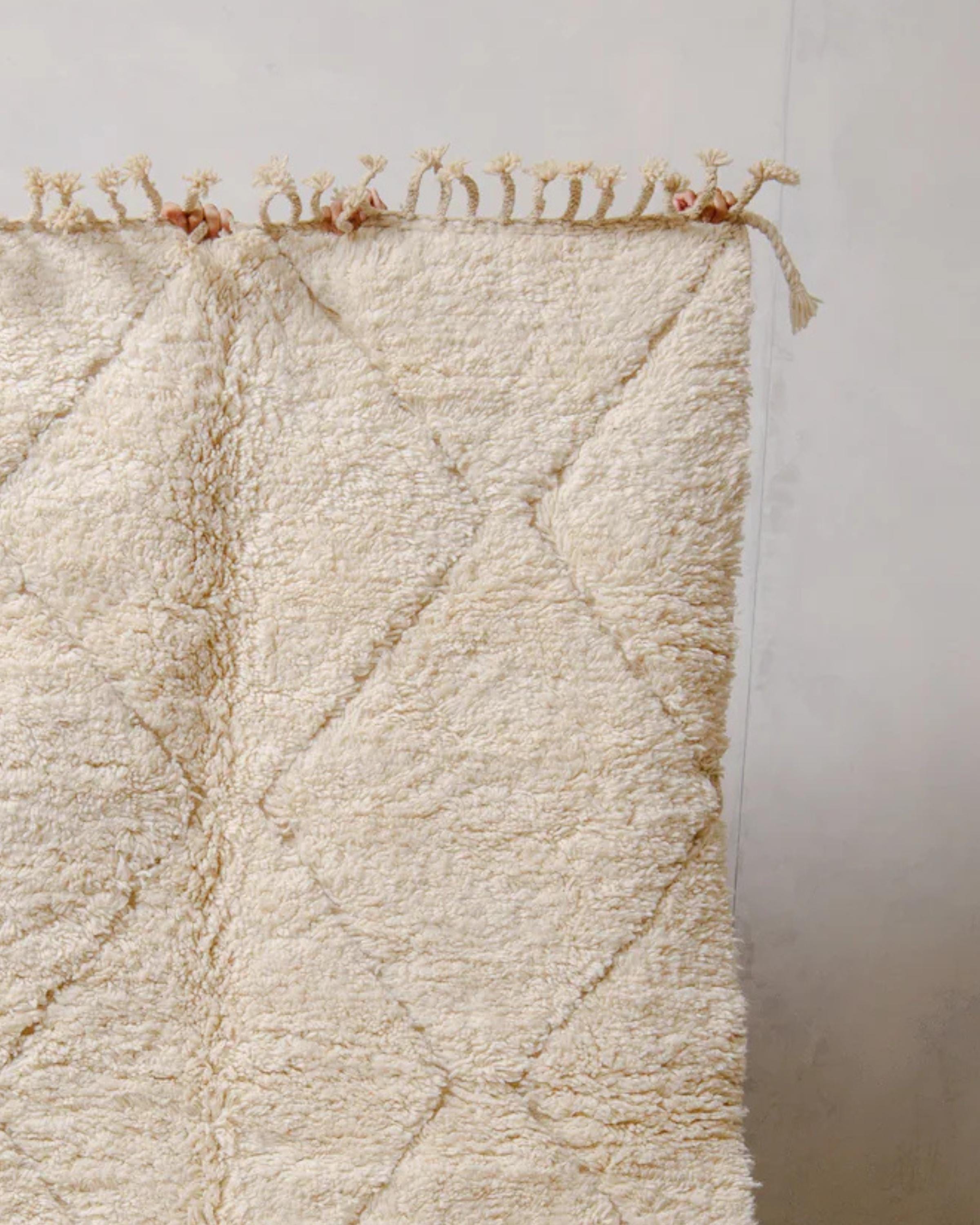 Handmade Beni Ourain Rug: Custom Moroccan Shag Rug