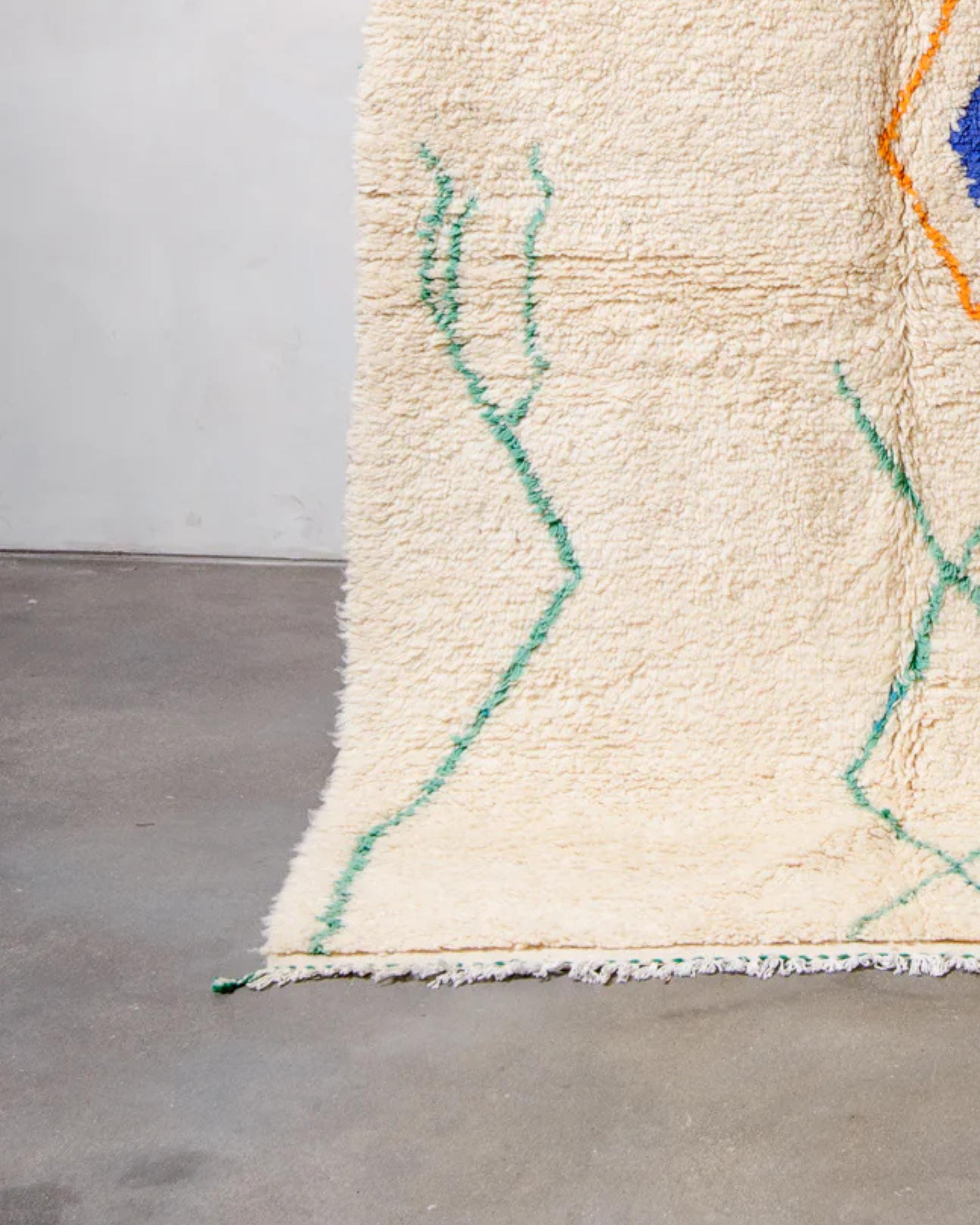 Handmade Beni Ourain Rug: Custom Moroccan Shag Rug