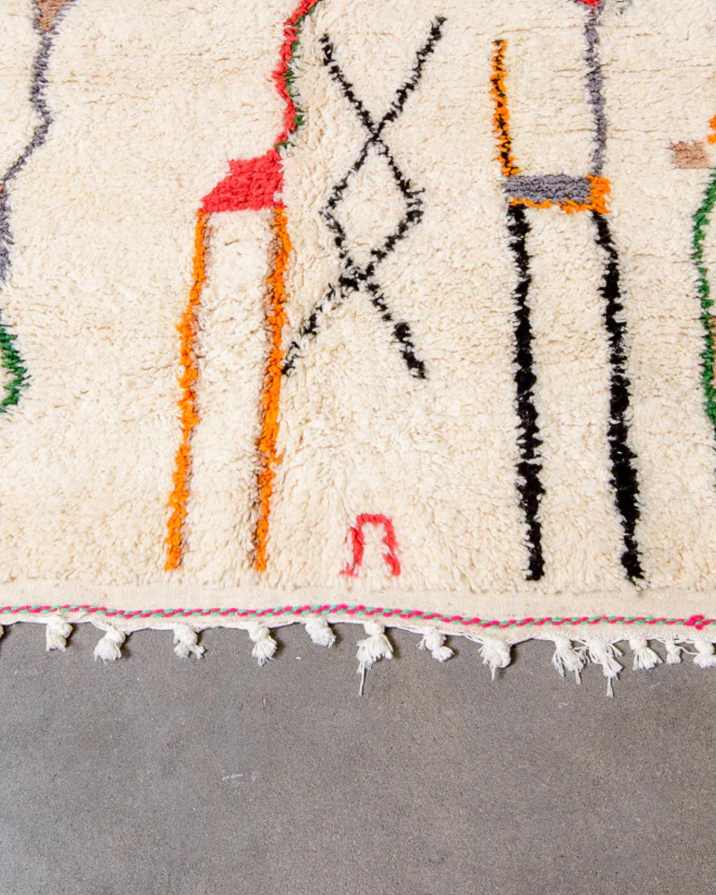 Handwoven Beni Ourain Rug: Moroccan Shag Rug, Custom Size