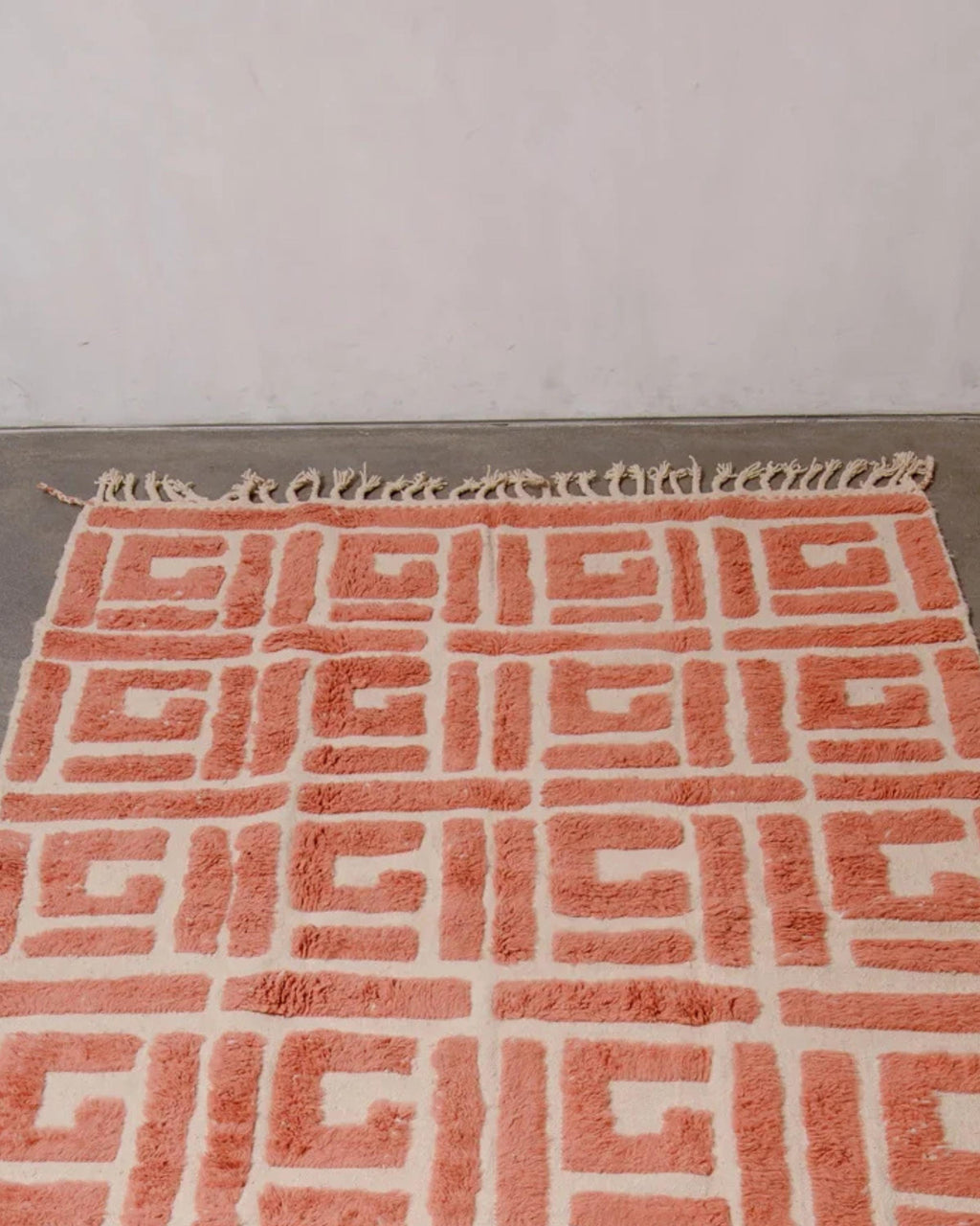 Handmade Beni Ourain Rug: Custom Moroccan Rug, Neutral Geometric Decor