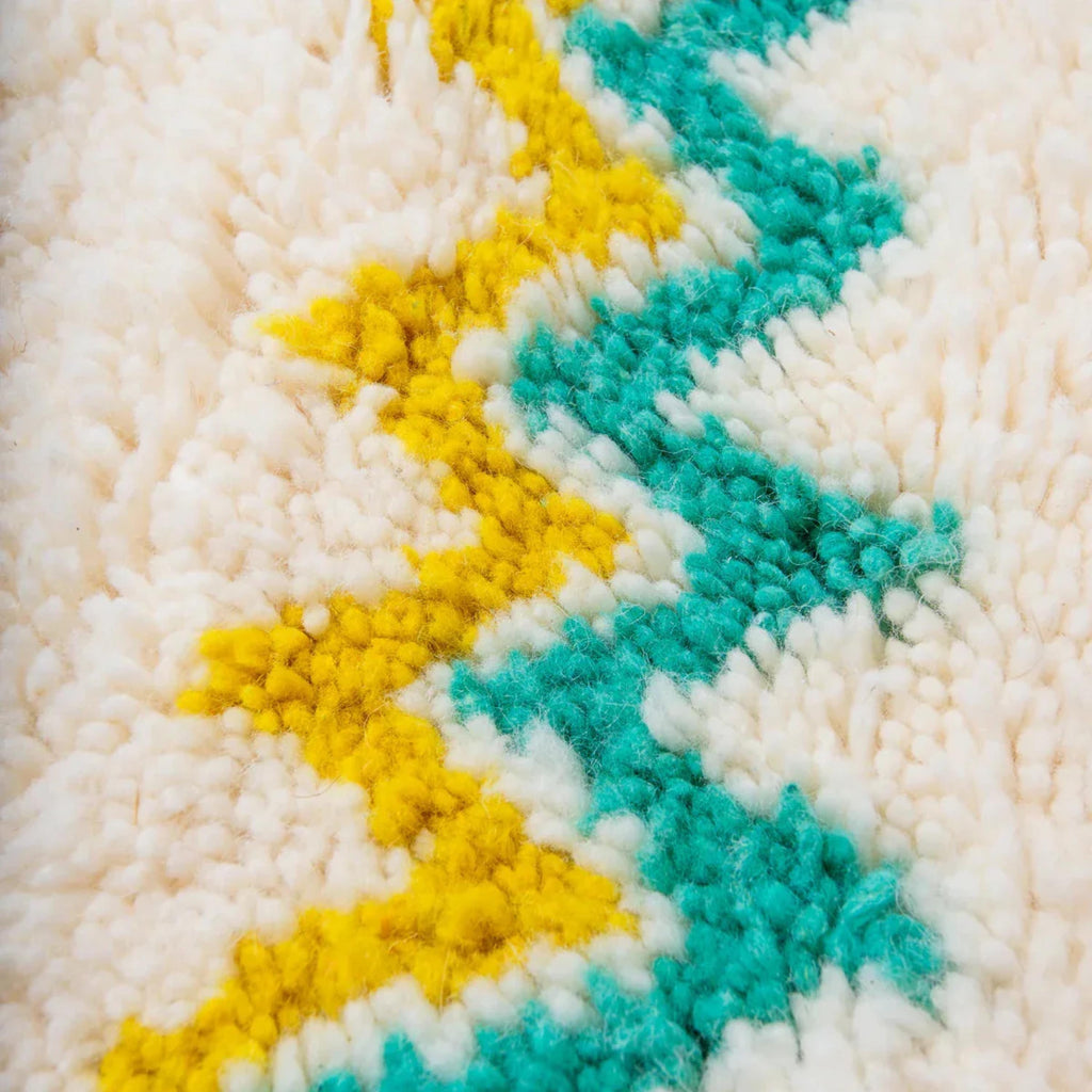 Handwoven Moroccan Rug: Vibrant Bohemian Style Area Rug, Custom Size