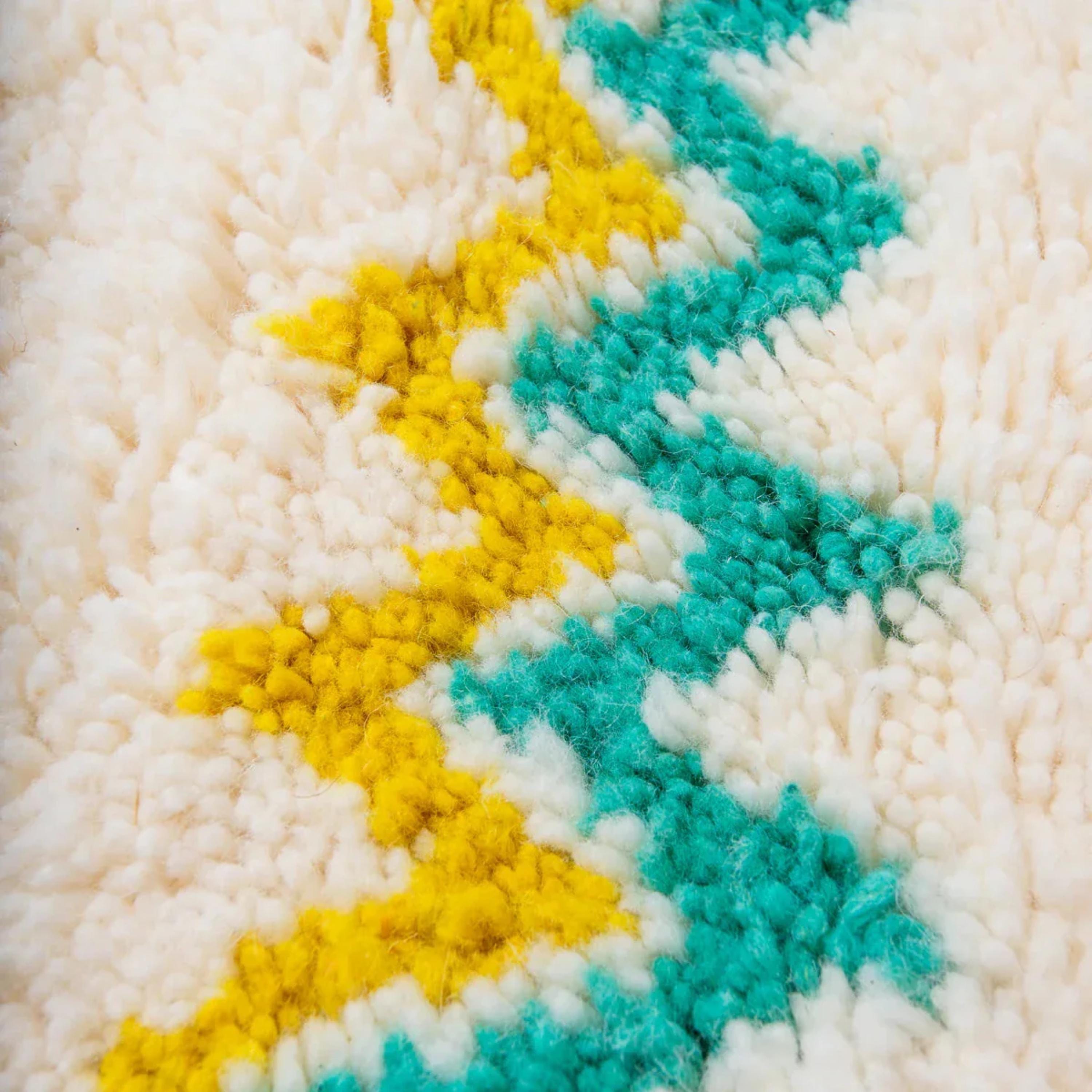 Handwoven Moroccan Rug: Vibrant Bohemian Style Area Rug, Custom Size