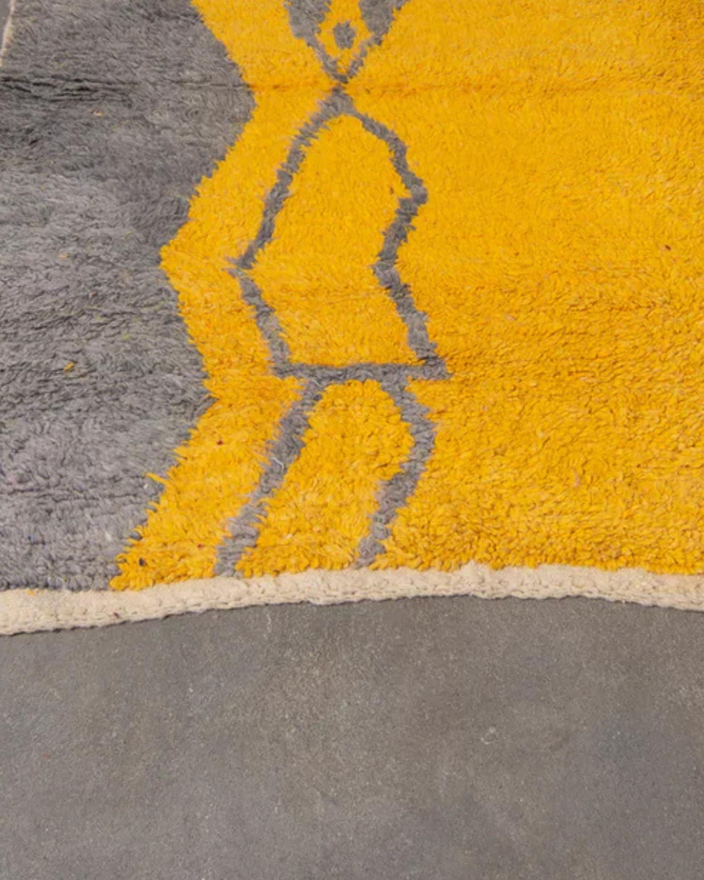 Handwoven Moroccan Shag Rug: Plush Bohemian Style, Custom Size