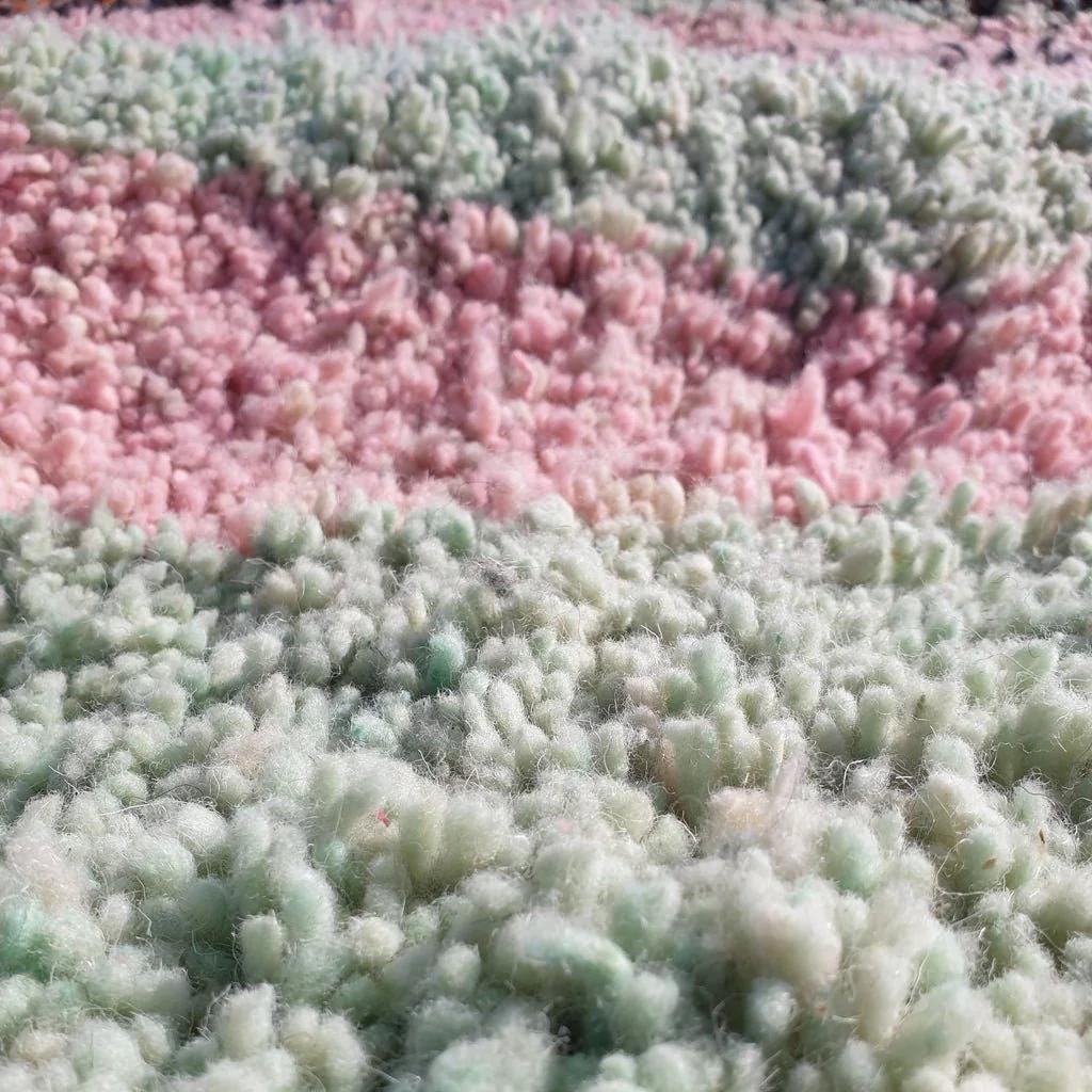 Handmade Wool Beni Ourain Rug: Shaggy Moroccan Berber Carpet