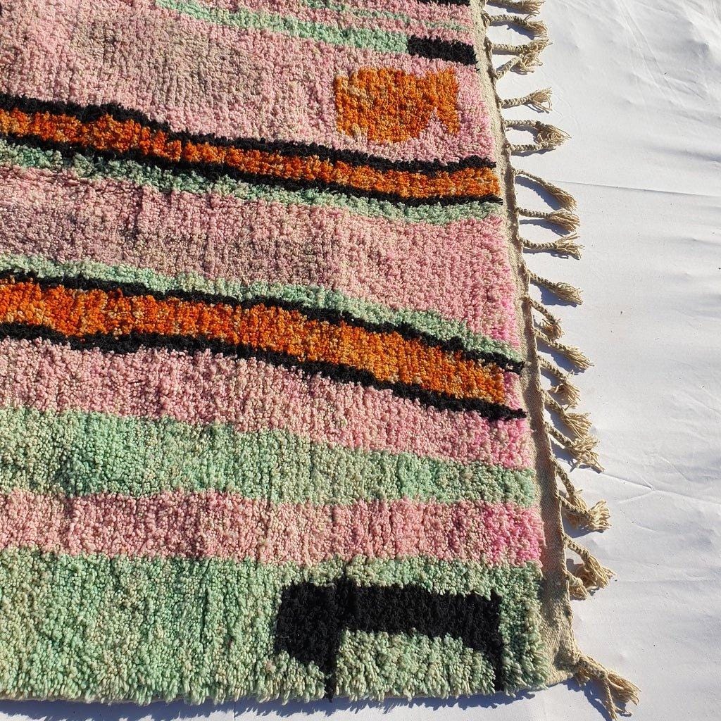 Handmade Wool Beni Ourain Rug: Shaggy Moroccan Berber Carpet