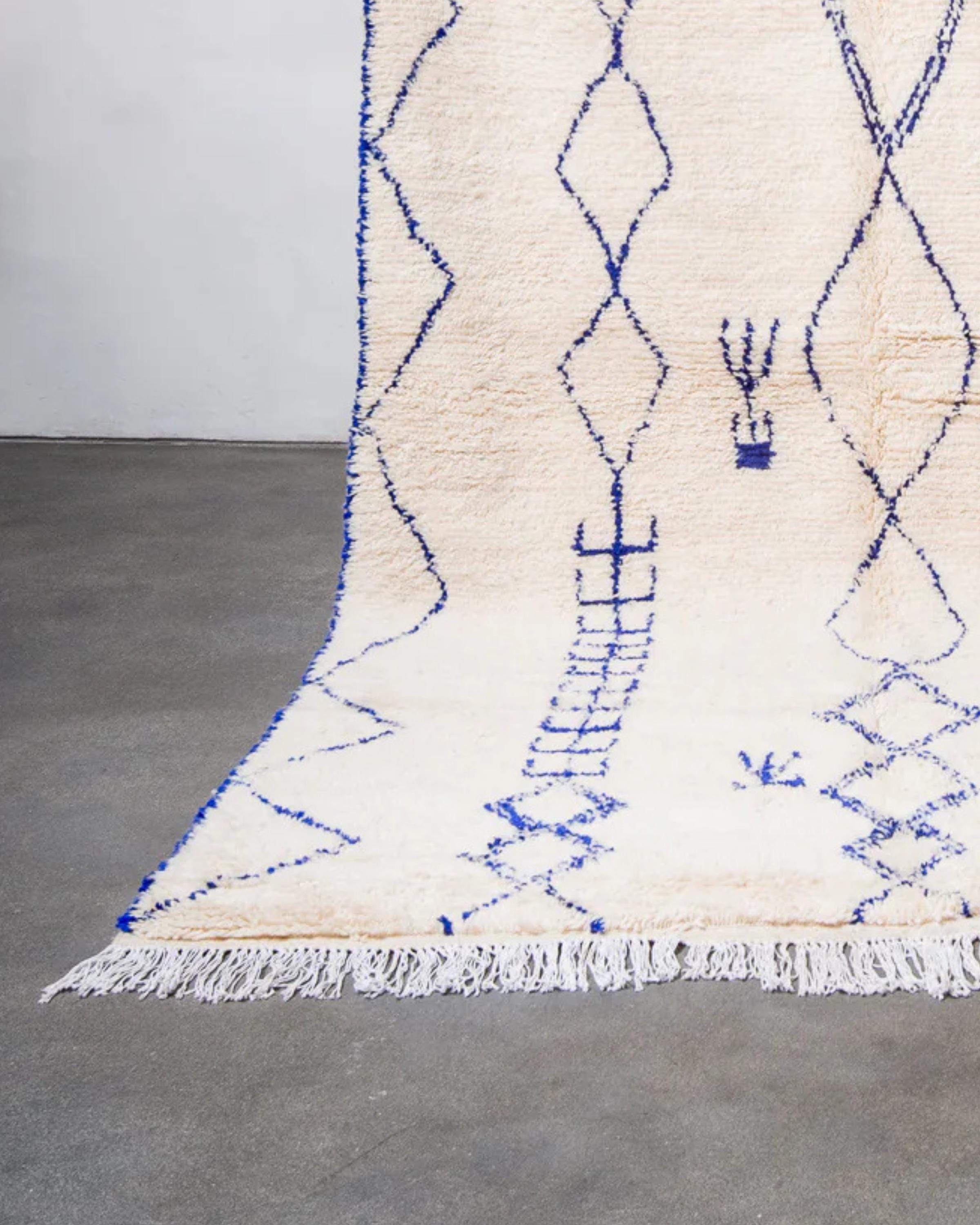 Handmade Beni Ourain Rug: Authentic Moroccan Rug, Custom Sizes