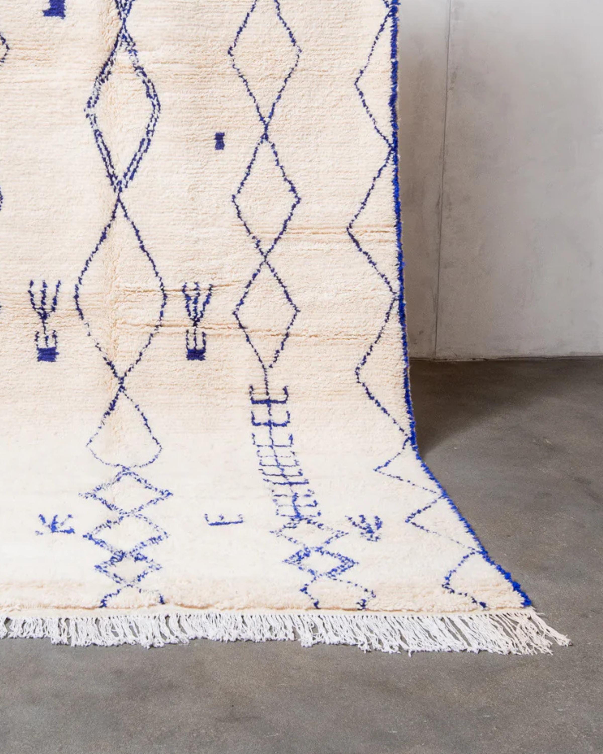 Handmade Beni Ourain Rug: Authentic Moroccan Rug, Custom Sizes