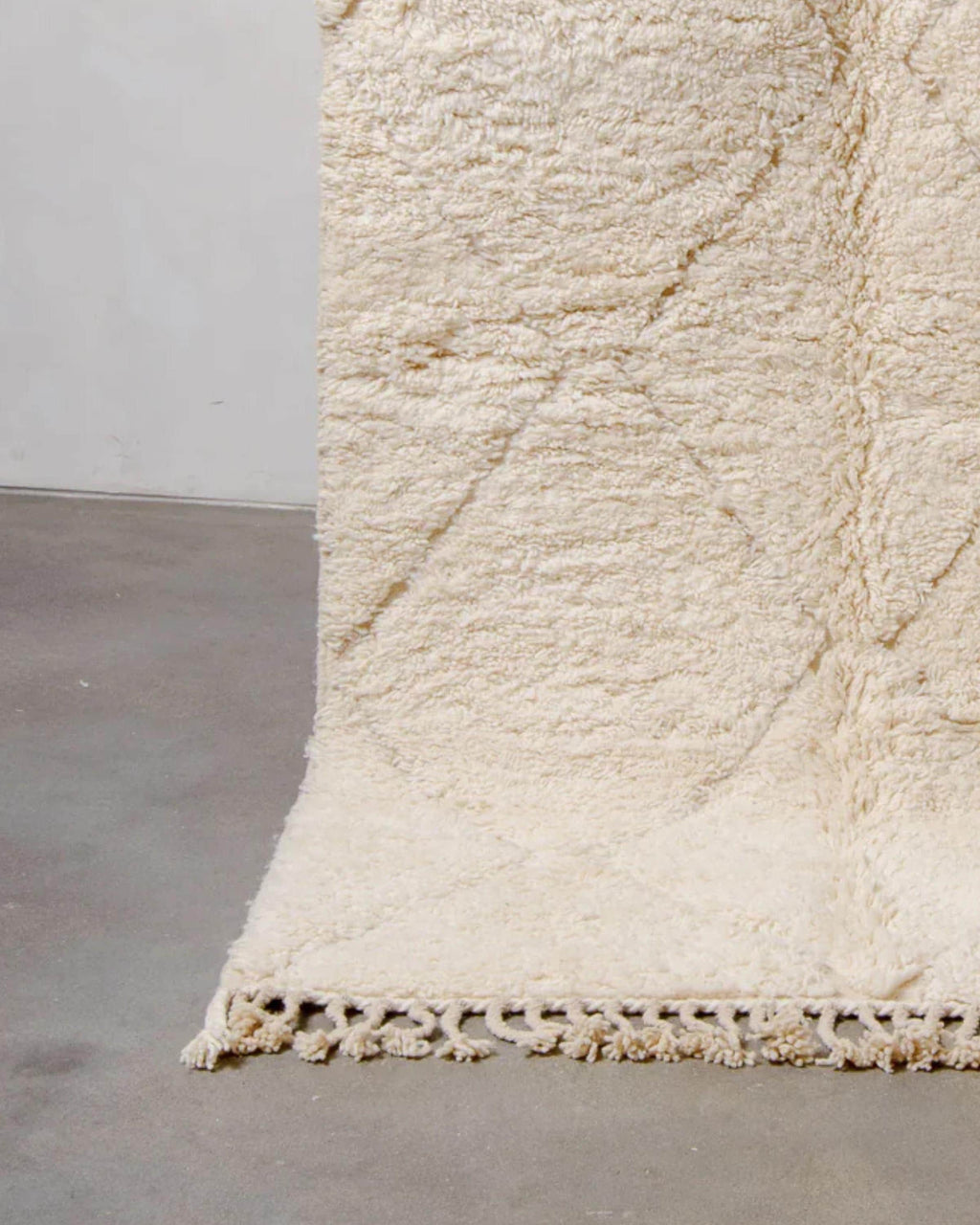 Handmade Beni Ourain Rug: Custom Moroccan Shag Rug