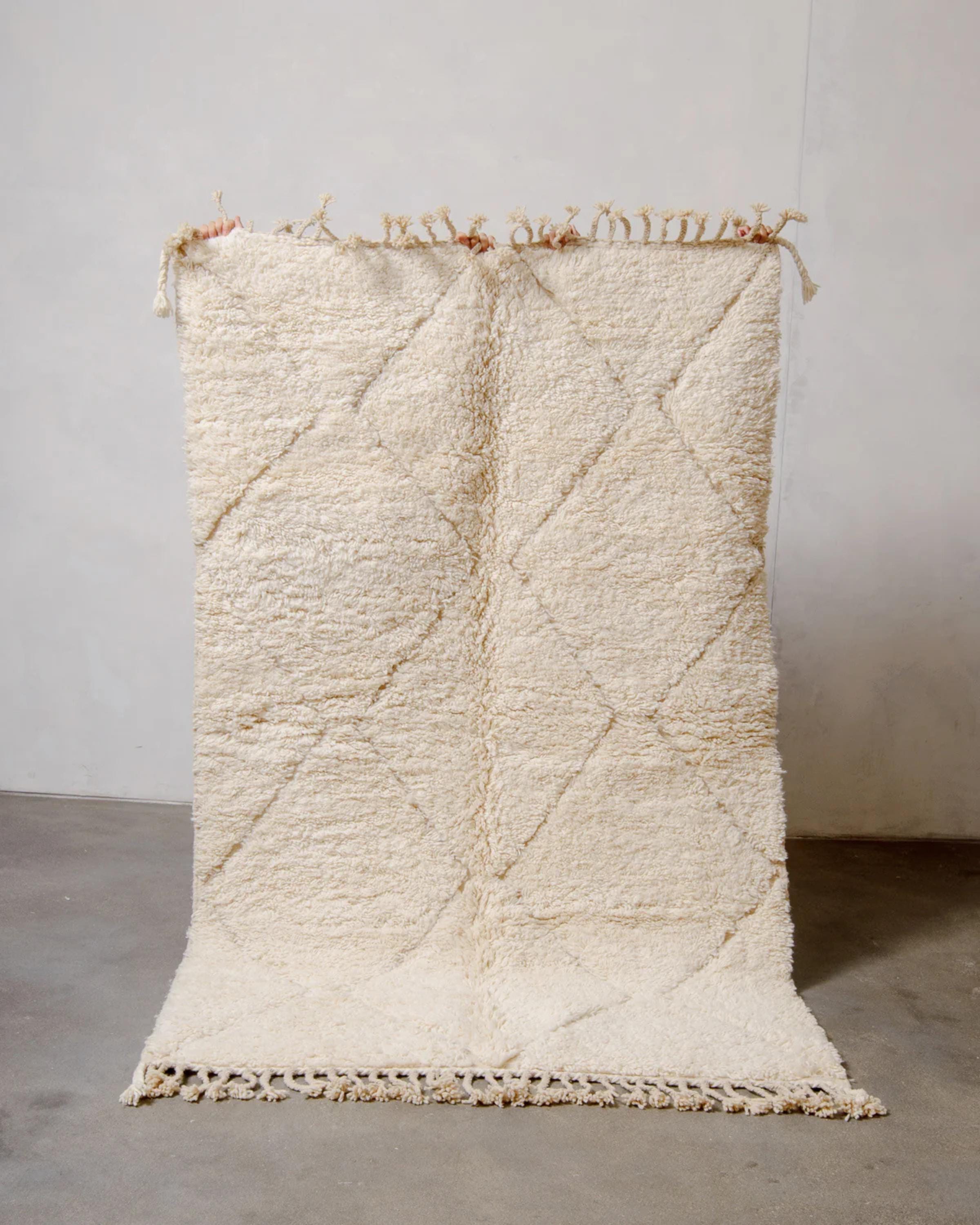 Handmade Beni Ourain Rug: Custom Moroccan Shag Rug