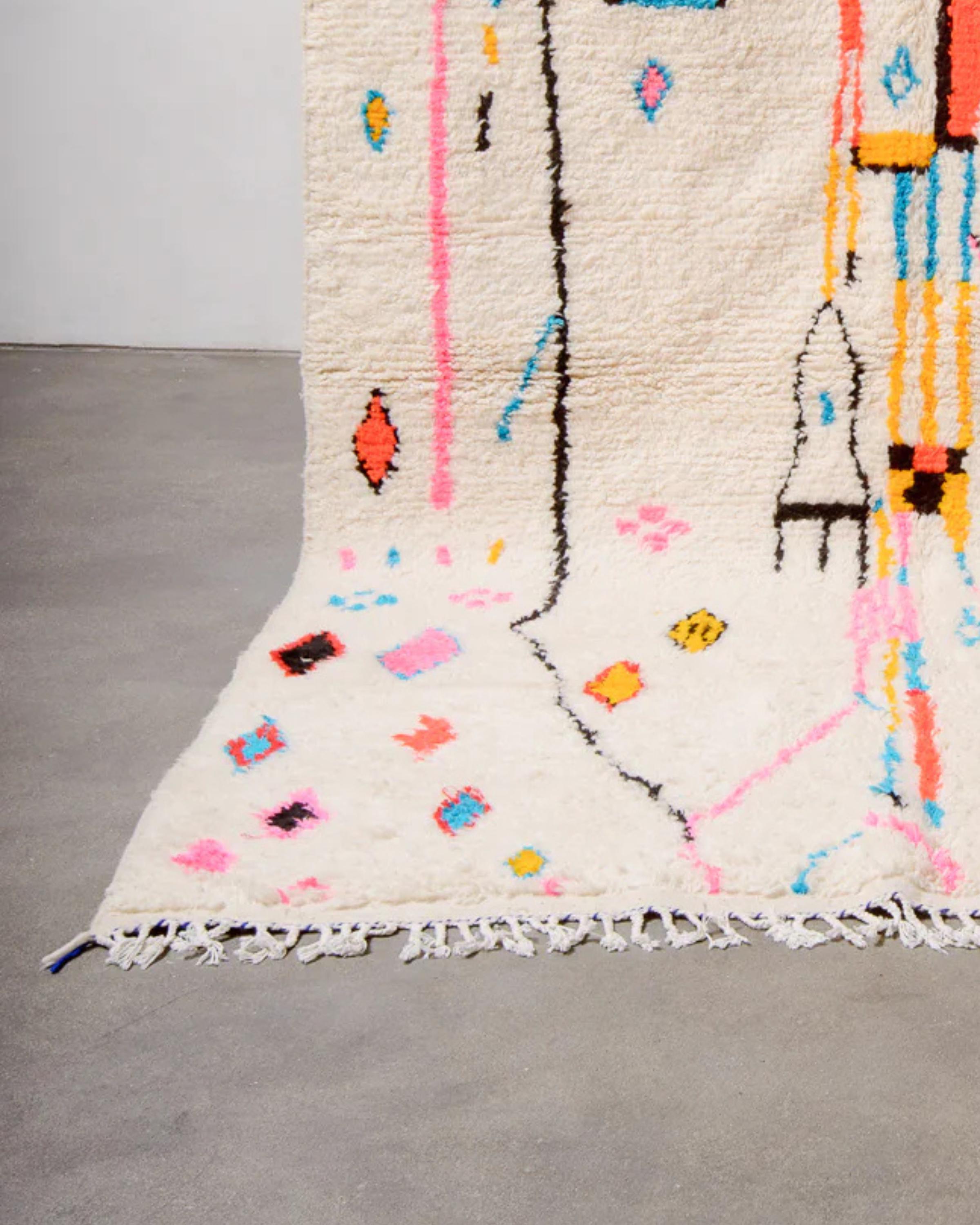 Handmade Beni Ourain Rug: Authentic Moroccan Berber Design