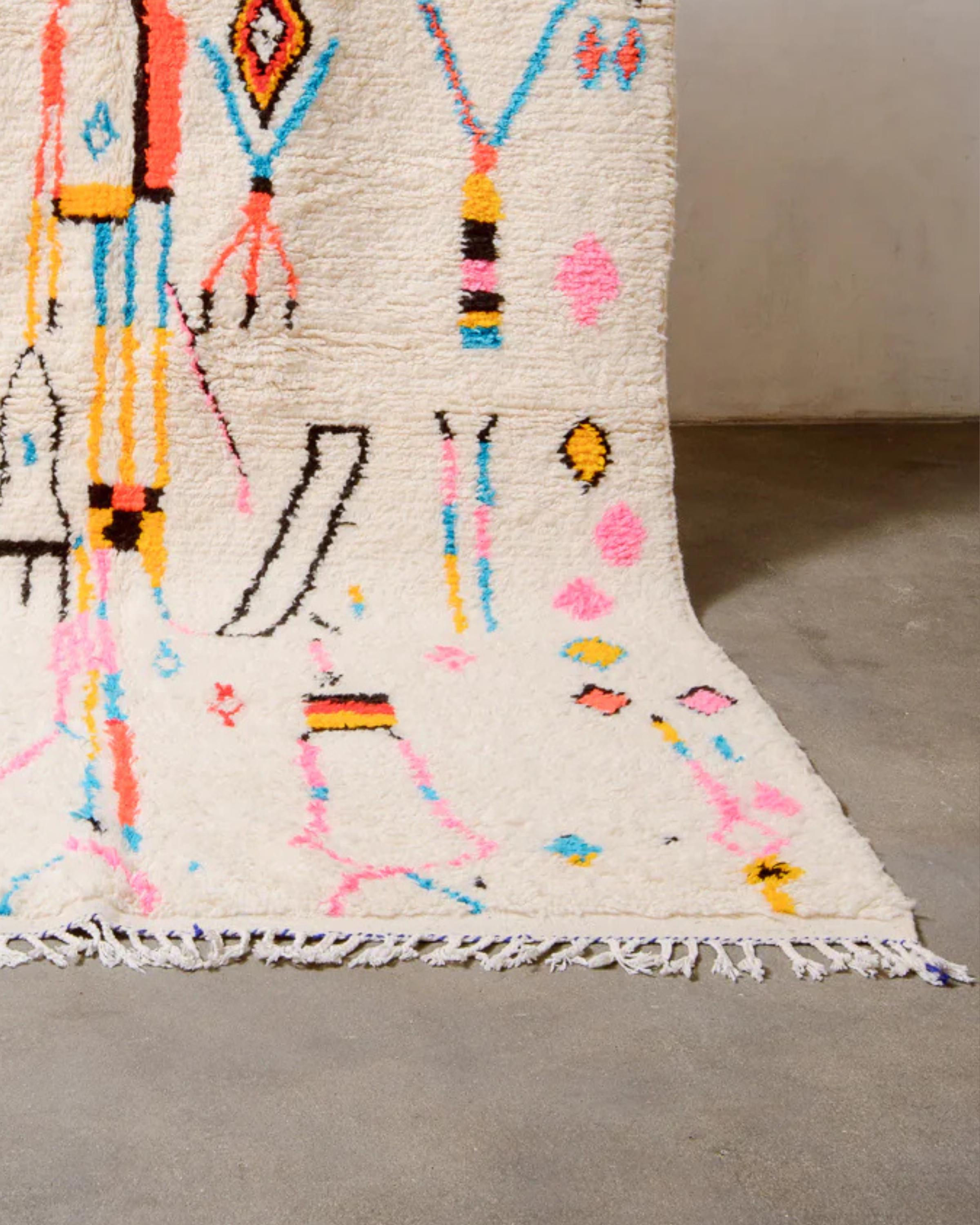 Handmade Beni Ourain Rug: Authentic Moroccan Berber Design