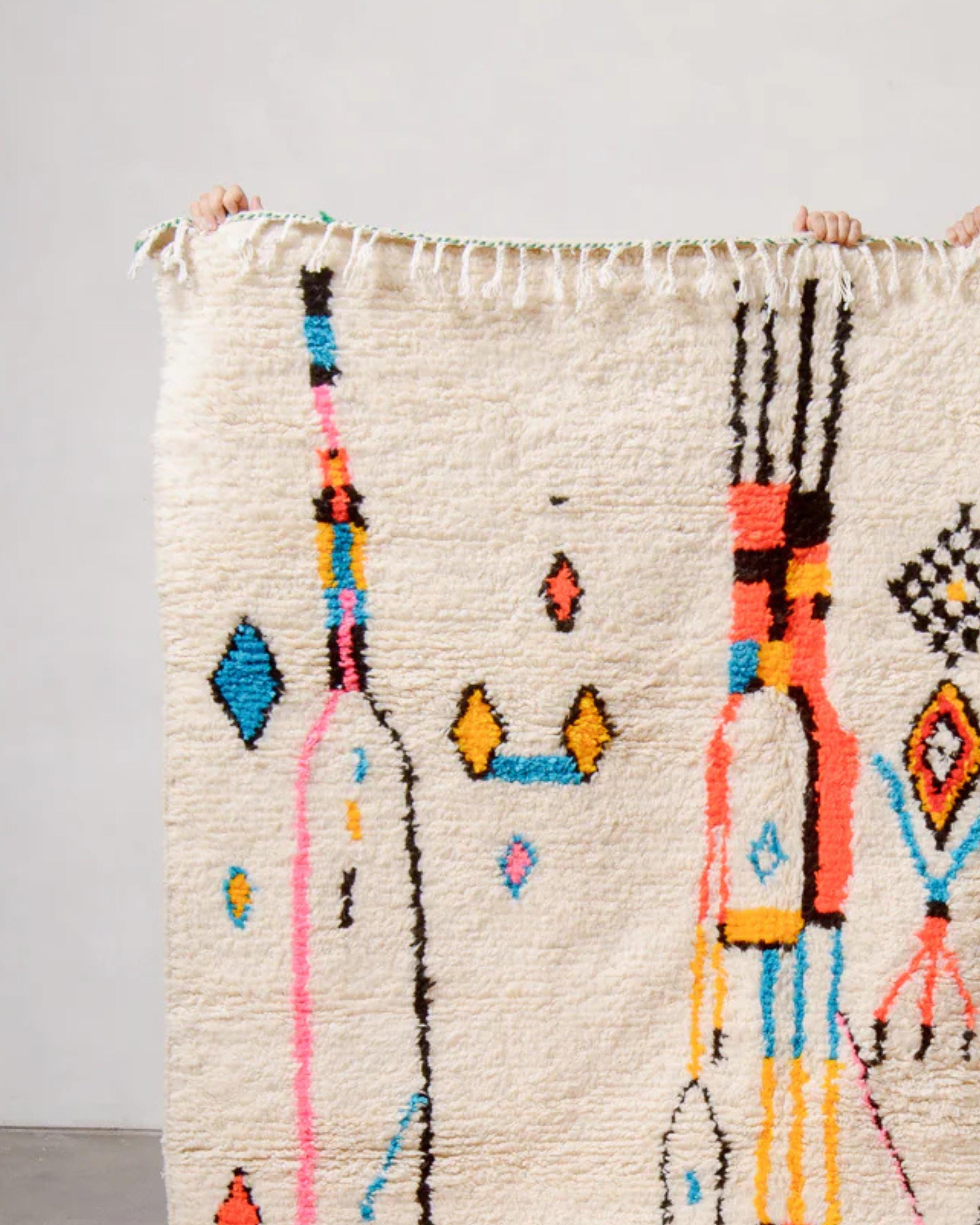 Handmade Beni Ourain Rug: Authentic Moroccan Berber Design