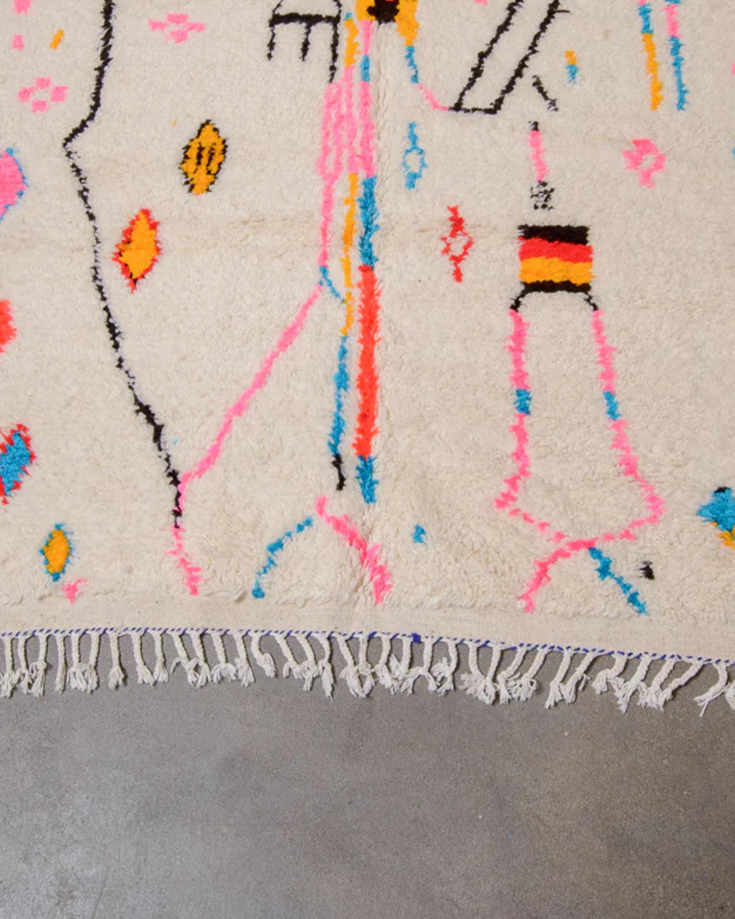 Handmade Beni Ourain Rug: Authentic Moroccan Berber Design