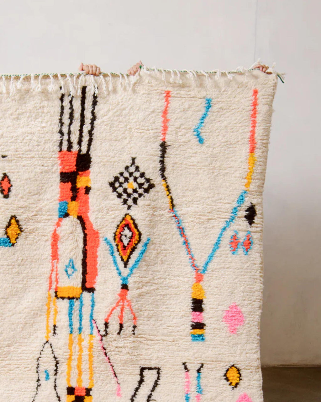 Handmade Beni Ourain Rug: Authentic Moroccan Berber Design