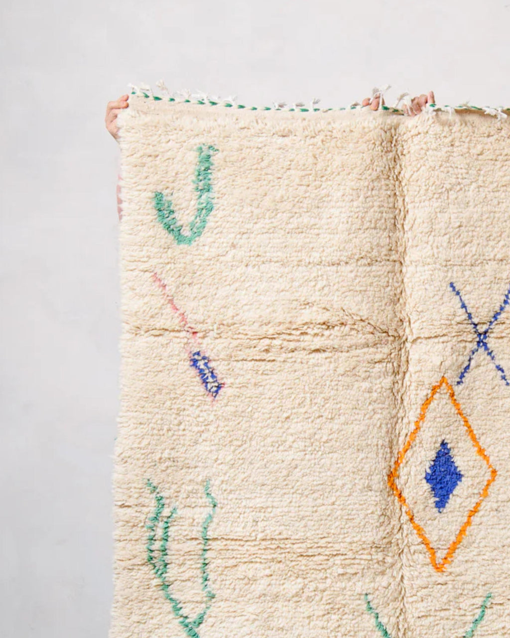 Handmade Beni Ourain Rug: Custom Moroccan Shag Rug