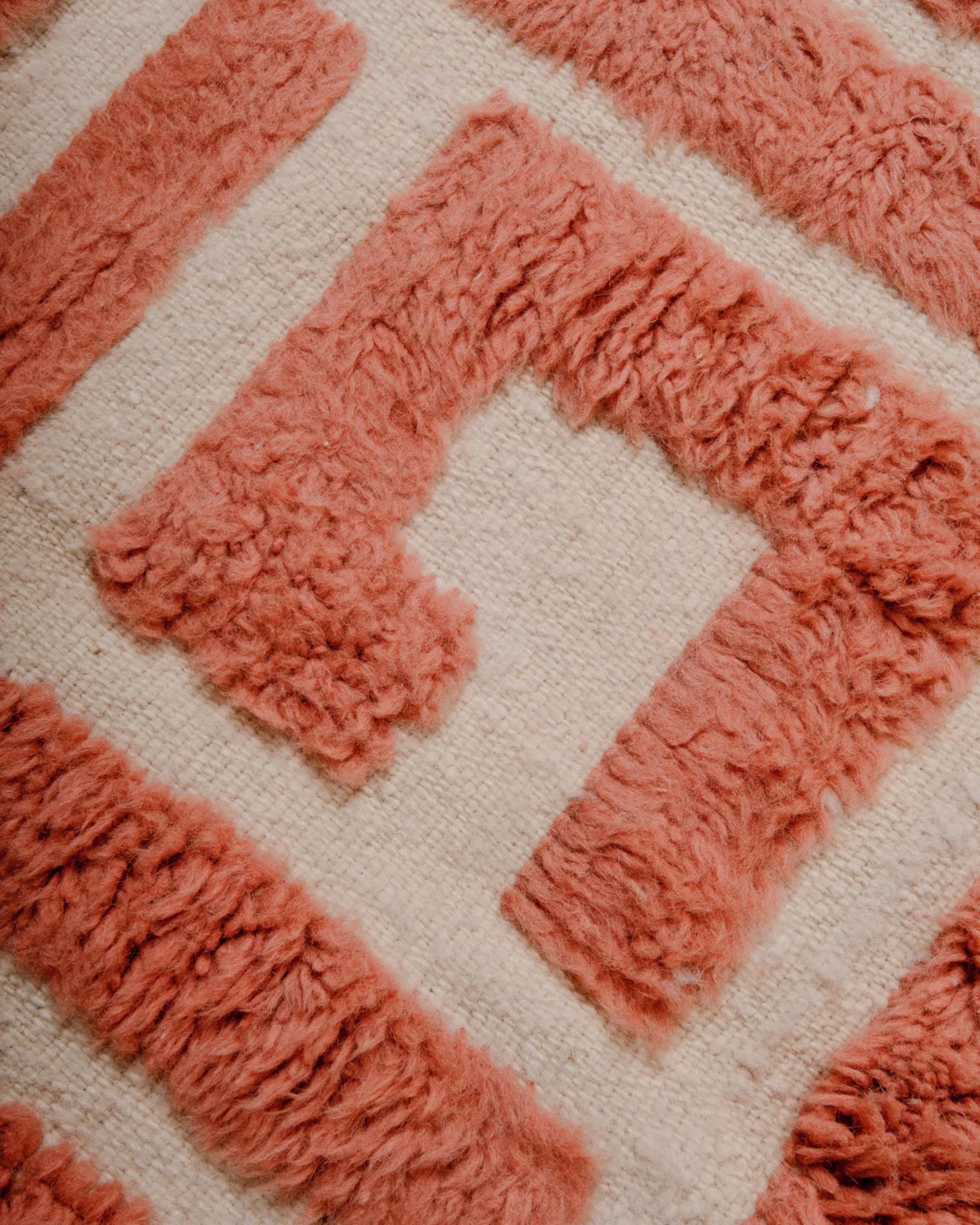 Handmade Beni Ourain Rug: Custom Moroccan Rug, Neutral Geometric Decor
