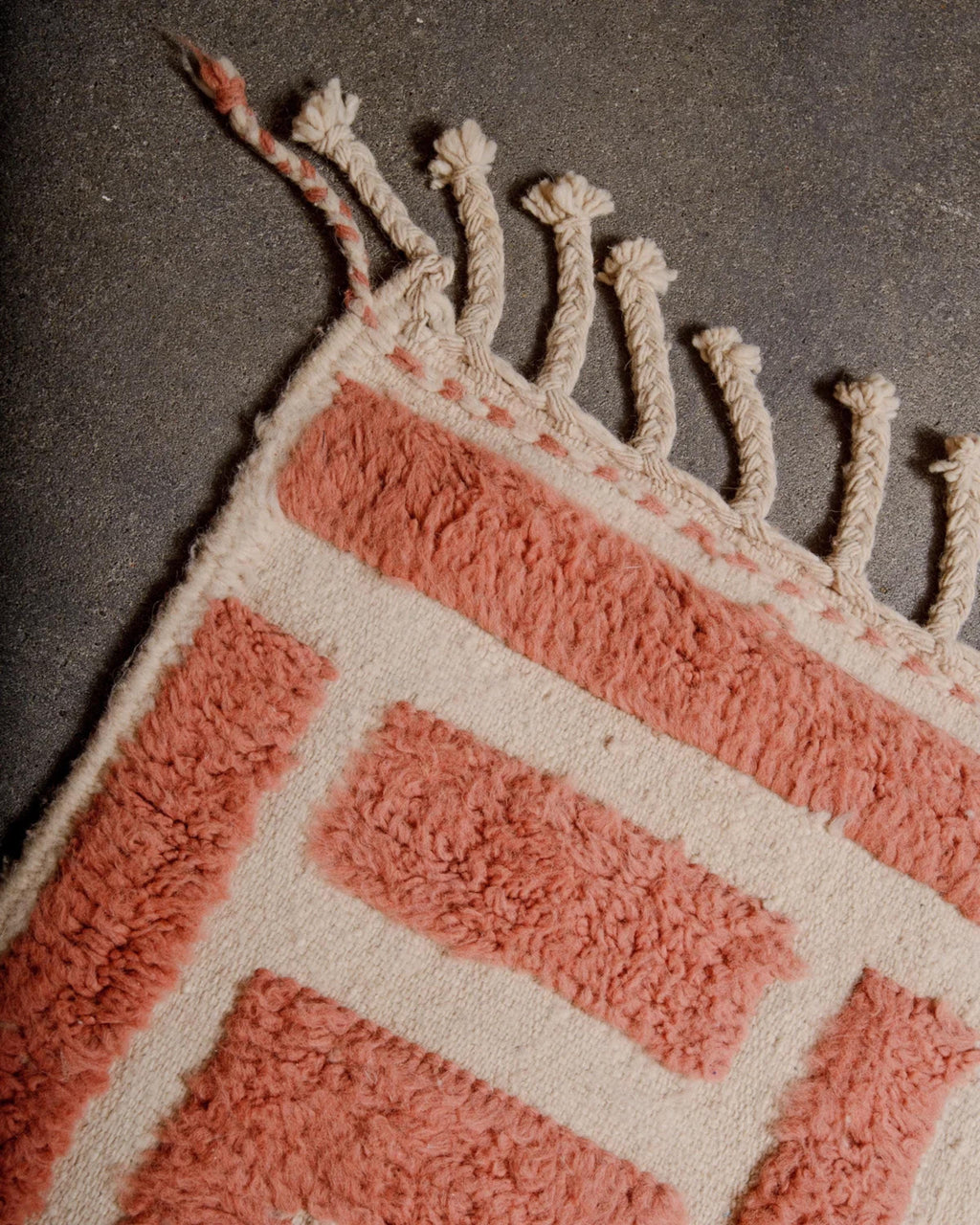 Handmade Beni Ourain Rug: Custom Moroccan Rug, Neutral Geometric Decor