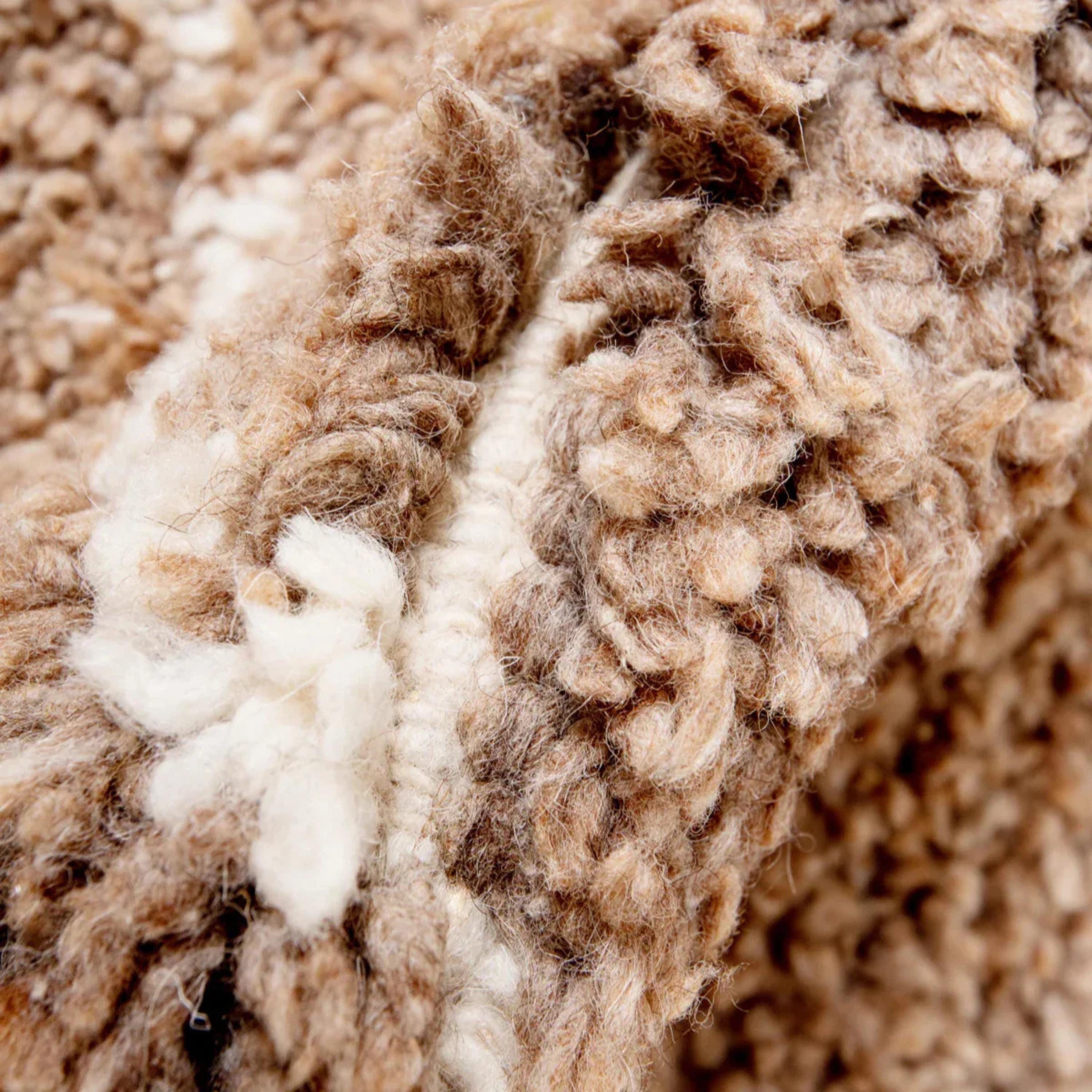 Handmade Beni Ourain Moroccan Rug: Neutral Bohemian Decor, Custom Size