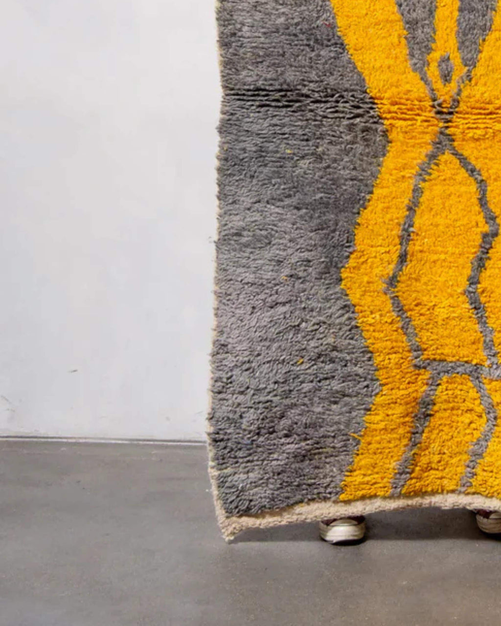 Handwoven Moroccan Shag Rug: Plush Bohemian Style, Custom Size