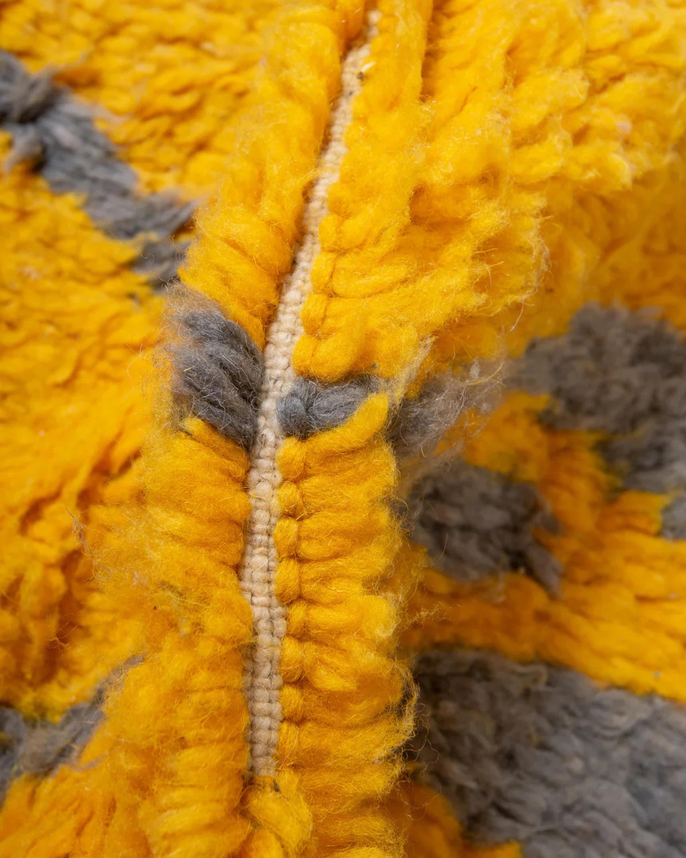 Handwoven Moroccan Shag Rug: Plush Bohemian Style, Custom Size