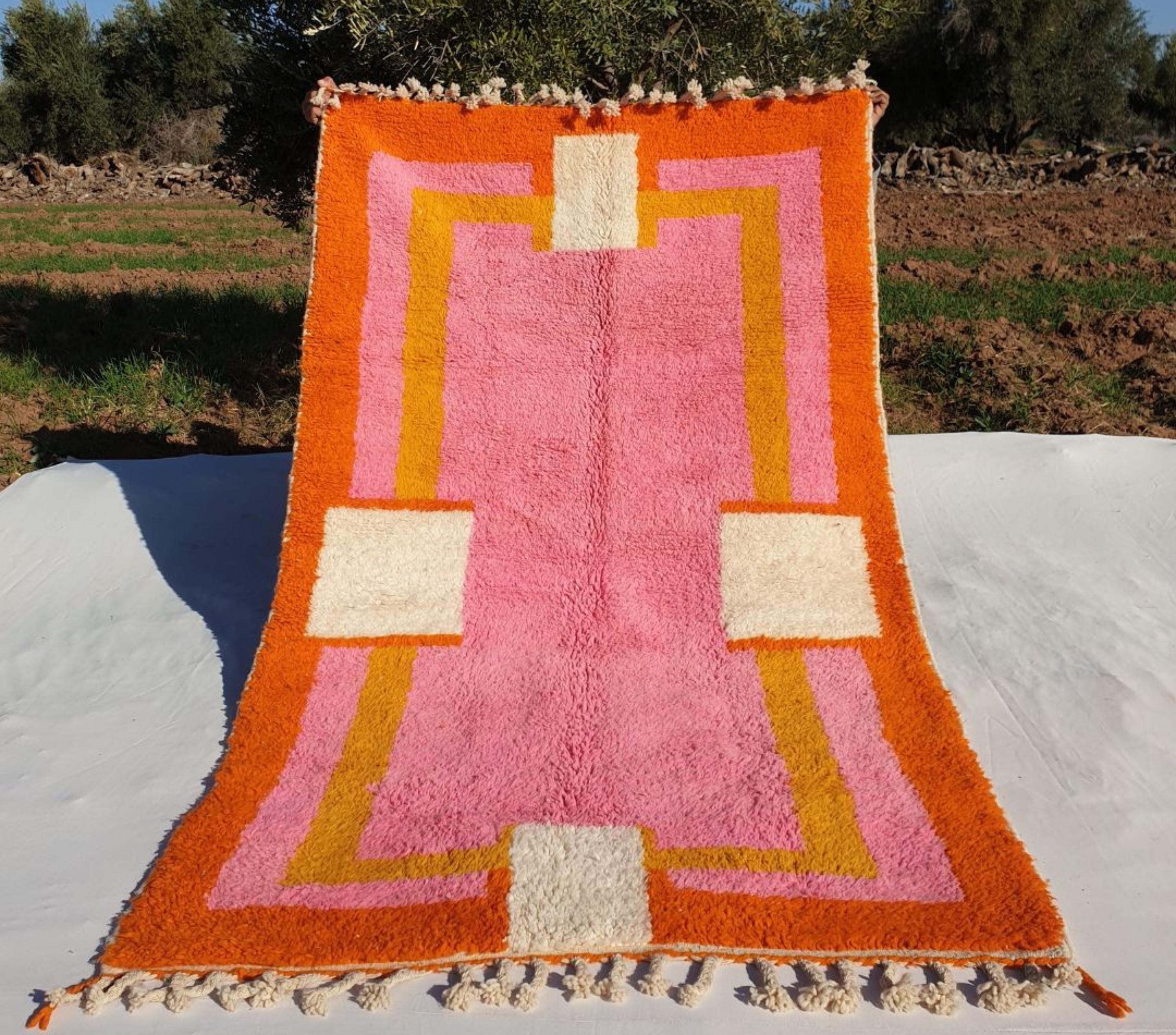 Najat, Light Pink Moroccan Wool Rug