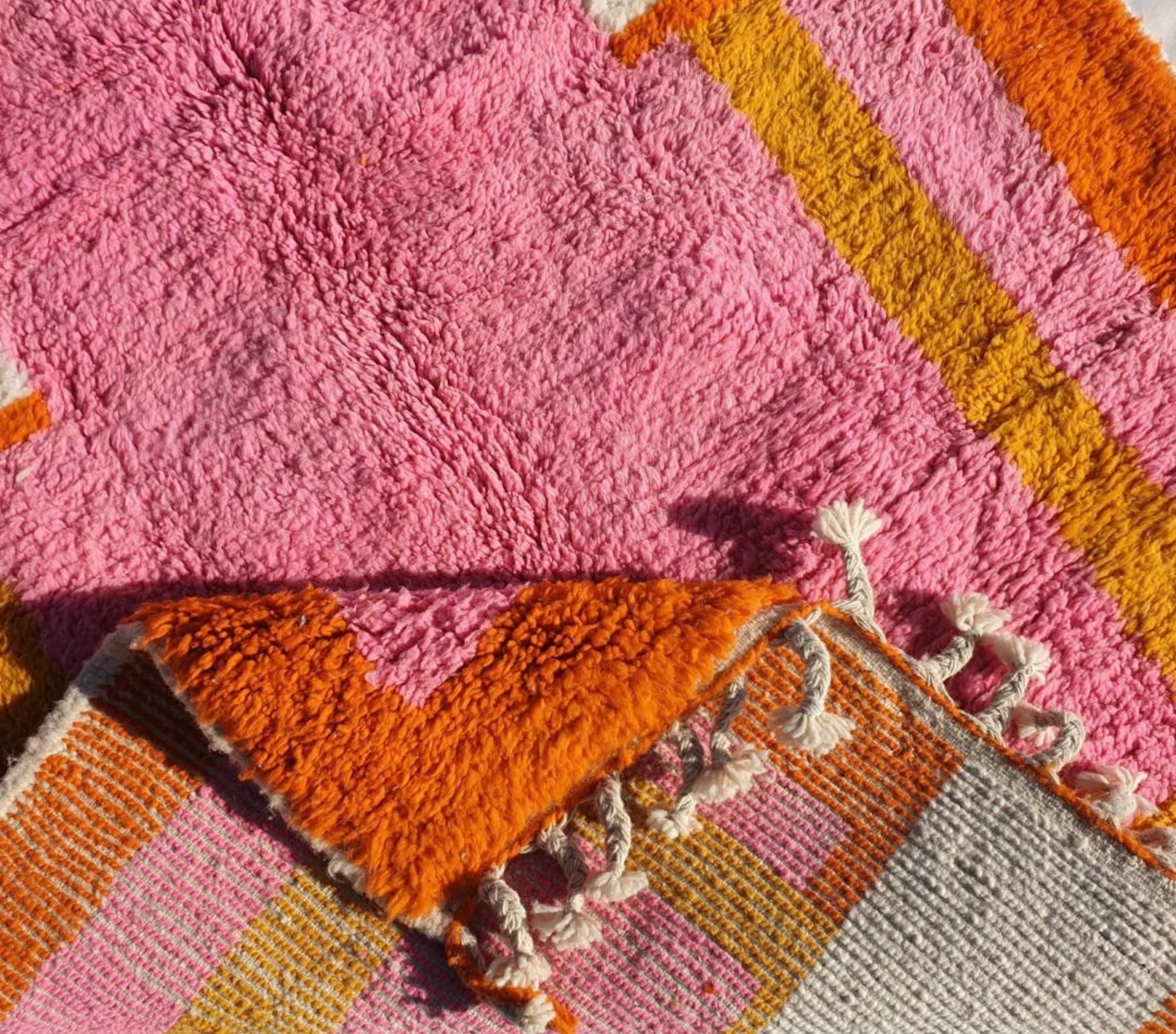 Najat, Light Pink Moroccan Wool Rug