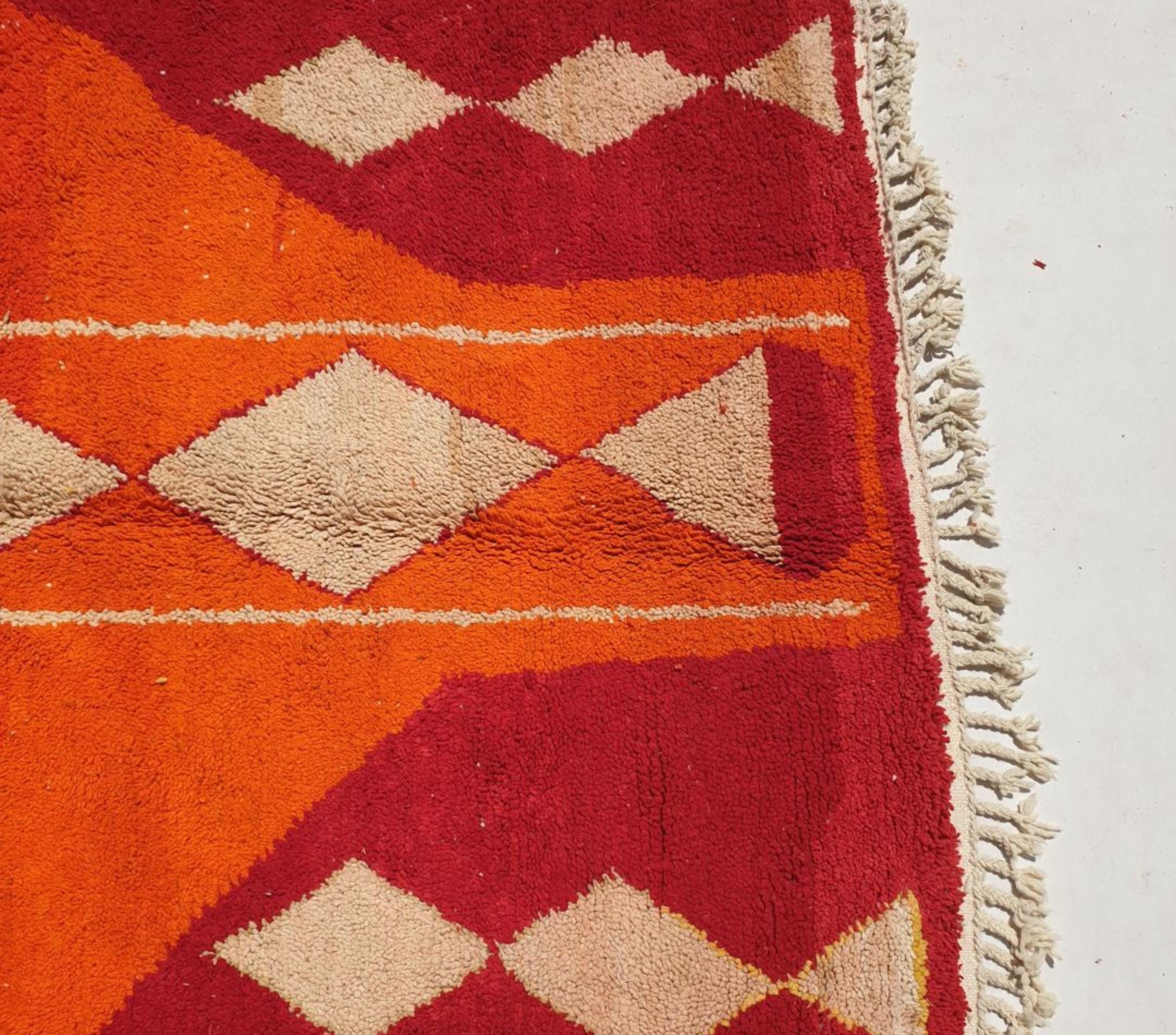 Lamia, Red, Orange, and Yellow Moroccan Rug