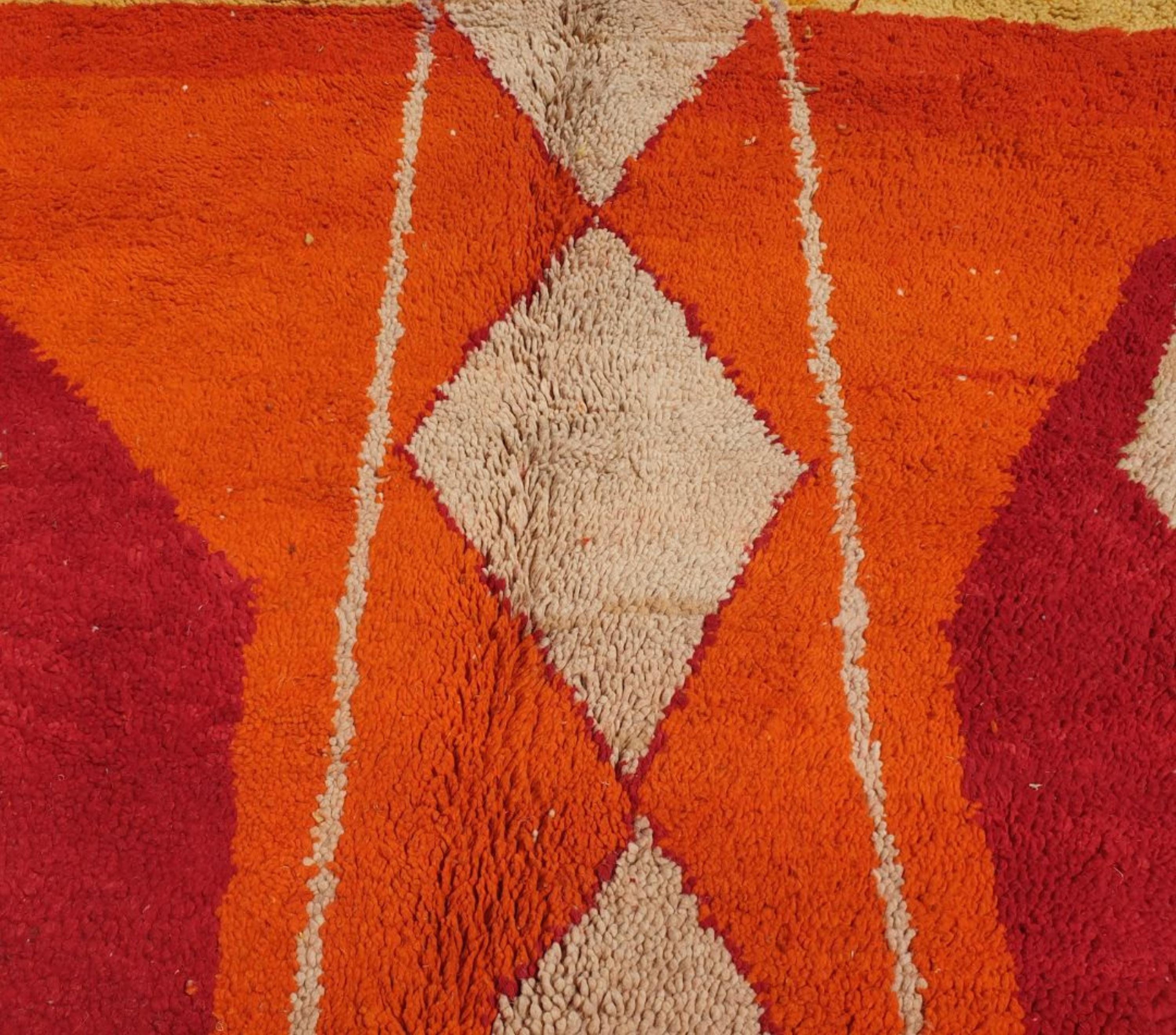 Lamia, Red, Orange, and Yellow Moroccan Rug