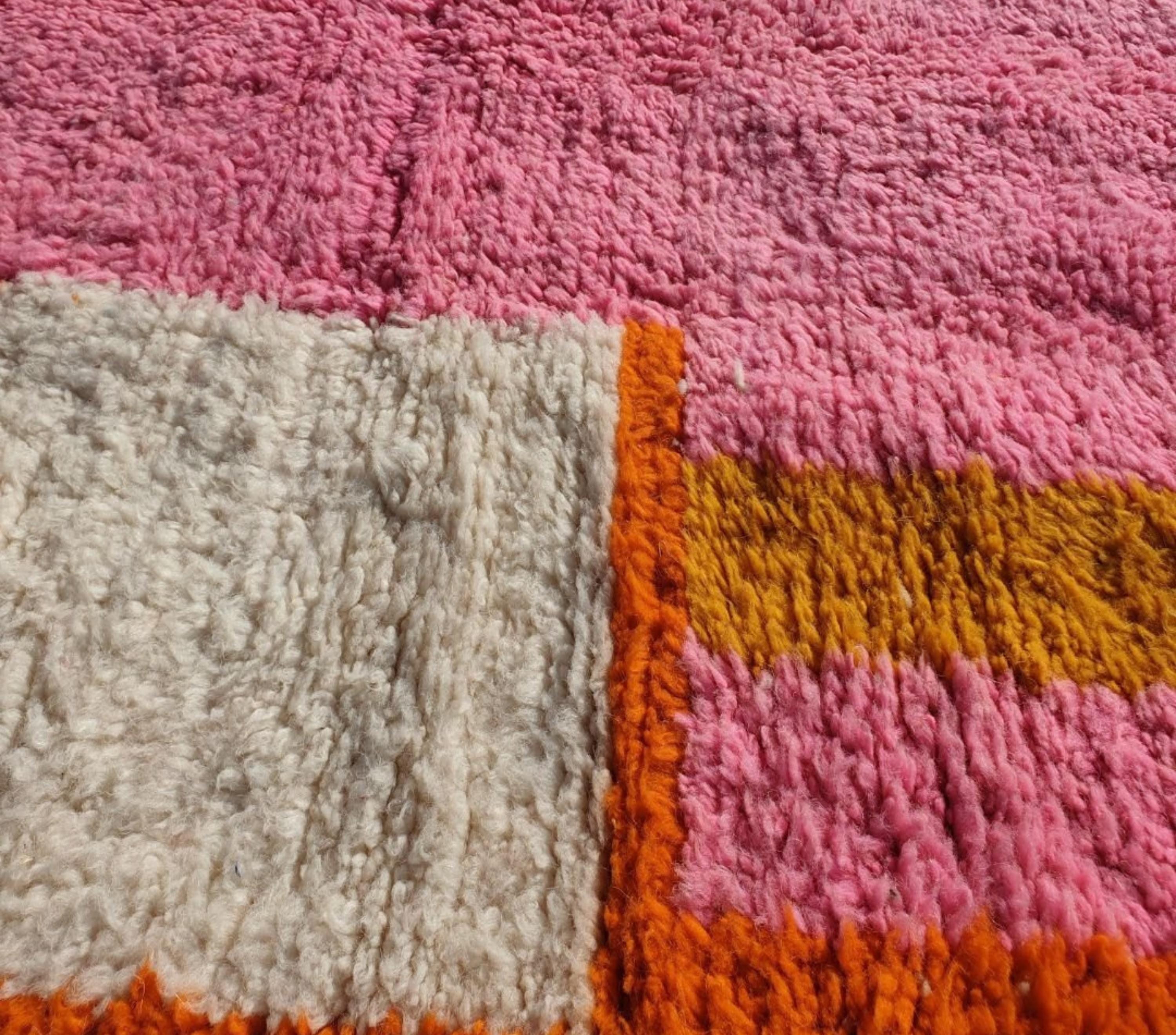 Najat, Light Pink Moroccan Wool Rug