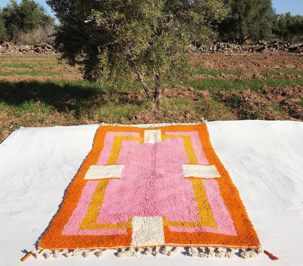 Najat, Light Pink Moroccan Wool Rug