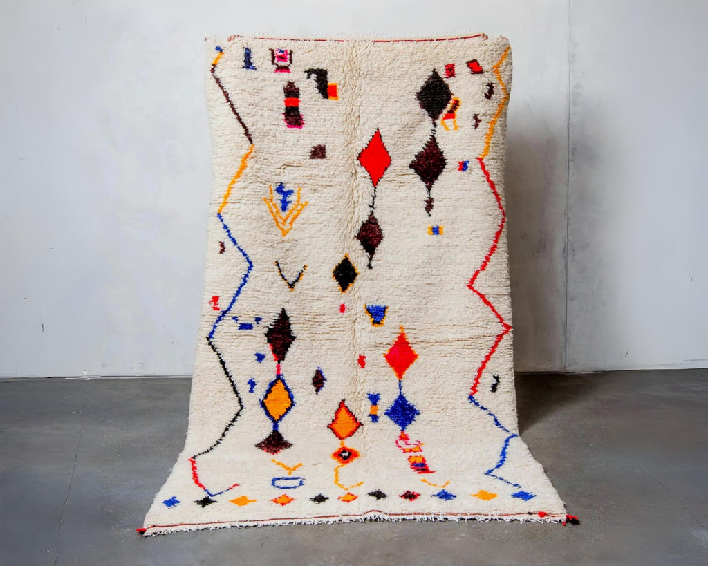 Handwoven Beni Ourain Rug: Moroccan Style Area Rug, Custom Sizes