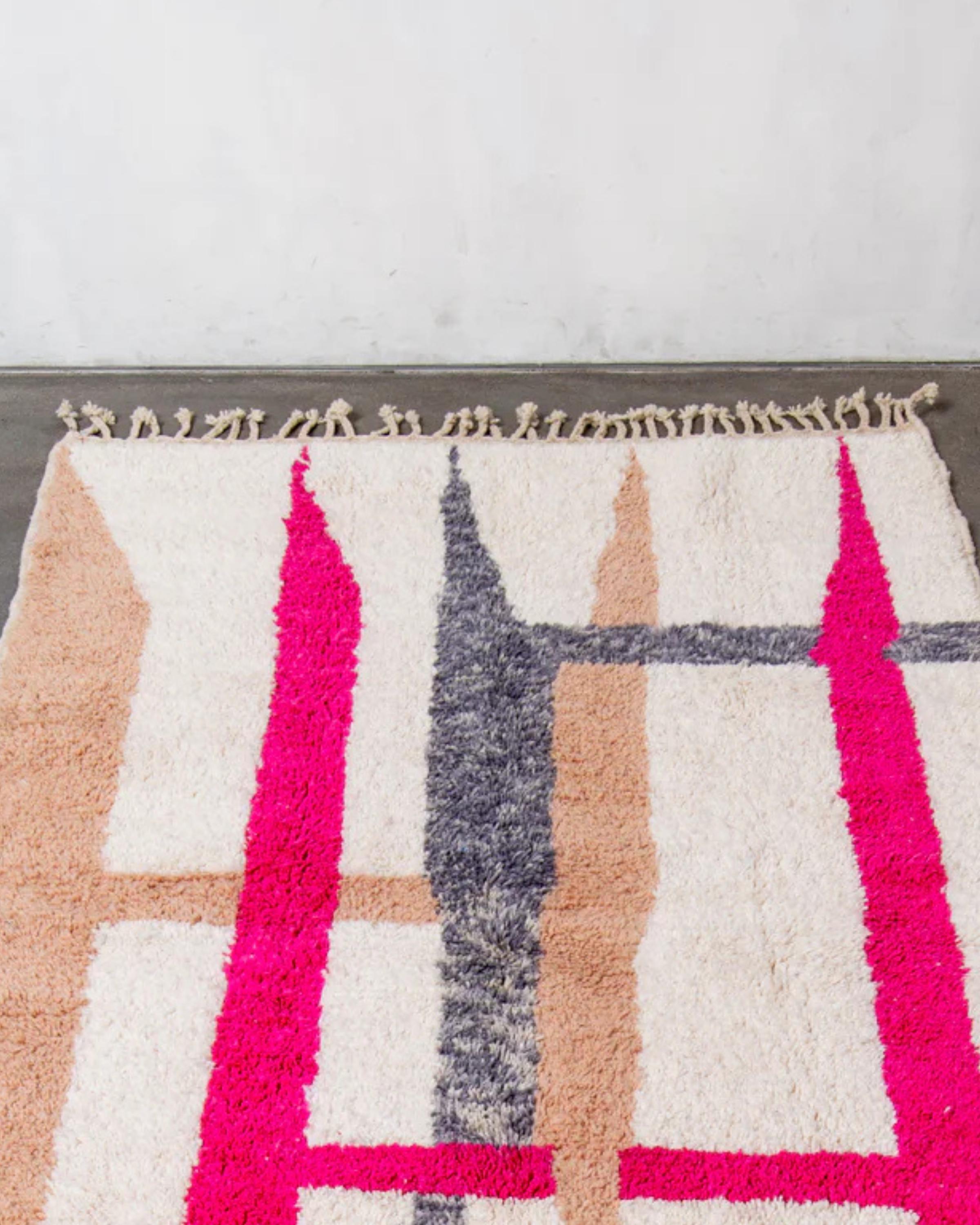Handmade Wool Berber Rug: Custom Moroccan Azilal Rug