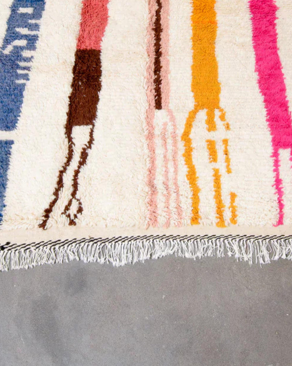 Handmade Beni Ourain Berber Rug: 8x10 Moroccan Wool Carpet