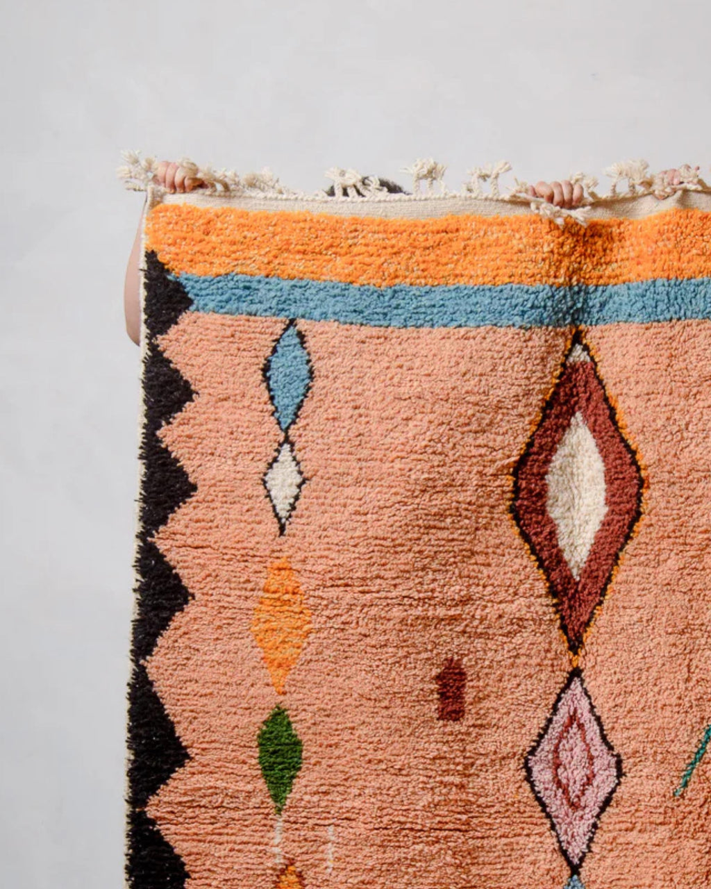 Handwoven Beni Ourain Rug: Moroccan Wool Area Rug