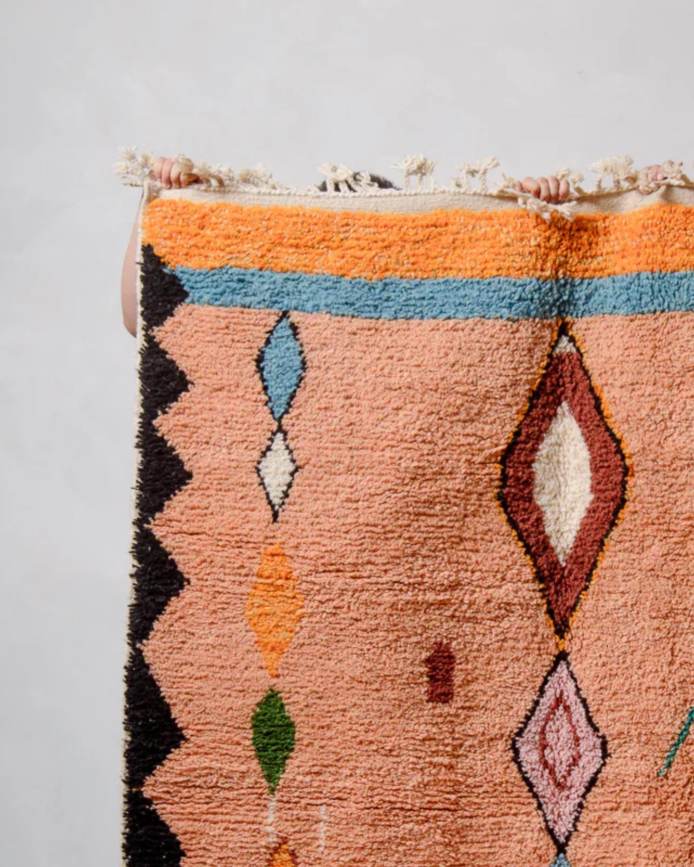 Handwoven Beni Ourain Rug: Moroccan Wool Area Rug