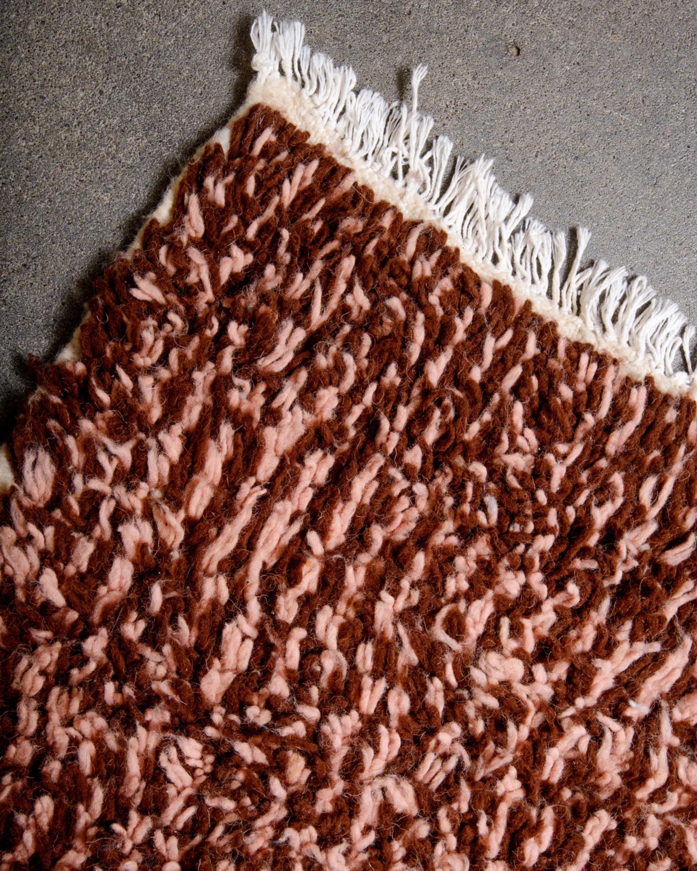 Handmade Moroccan Berber Rug: Colorful Boujaad Wool Rug