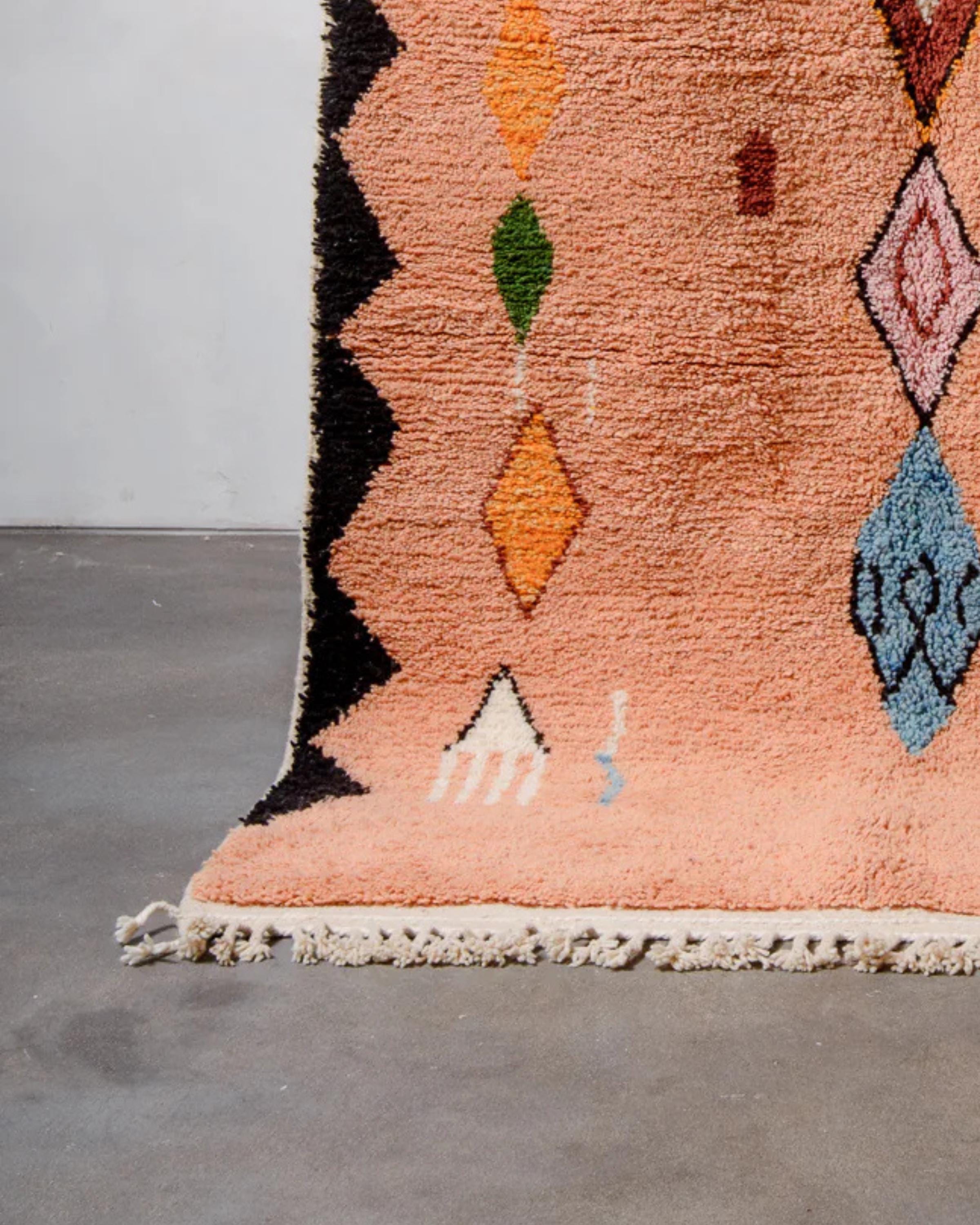 Handwoven Beni Ourain Rug: Moroccan Wool Area Rug