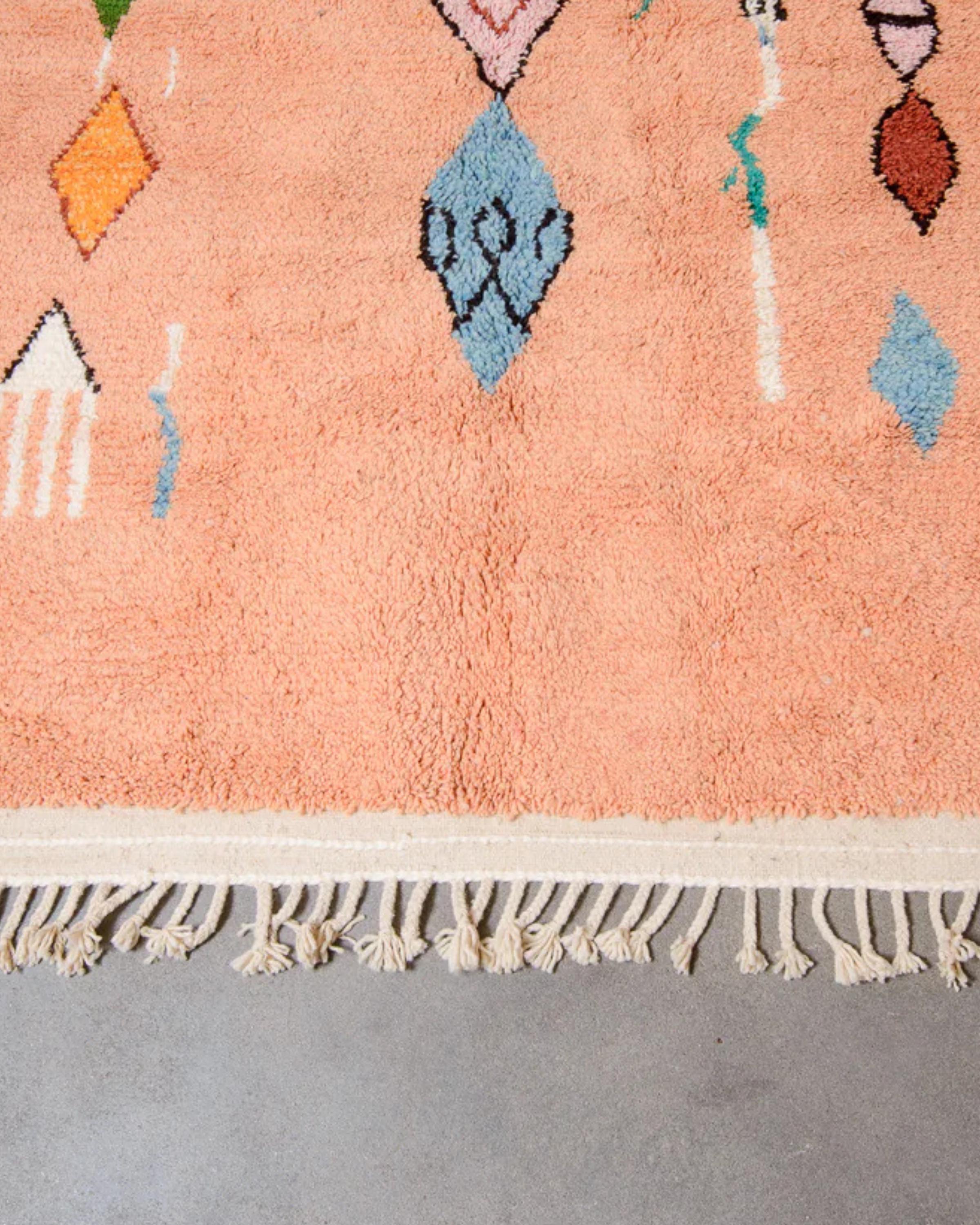Handwoven Beni Ourain Rug: Moroccan Wool Area Rug