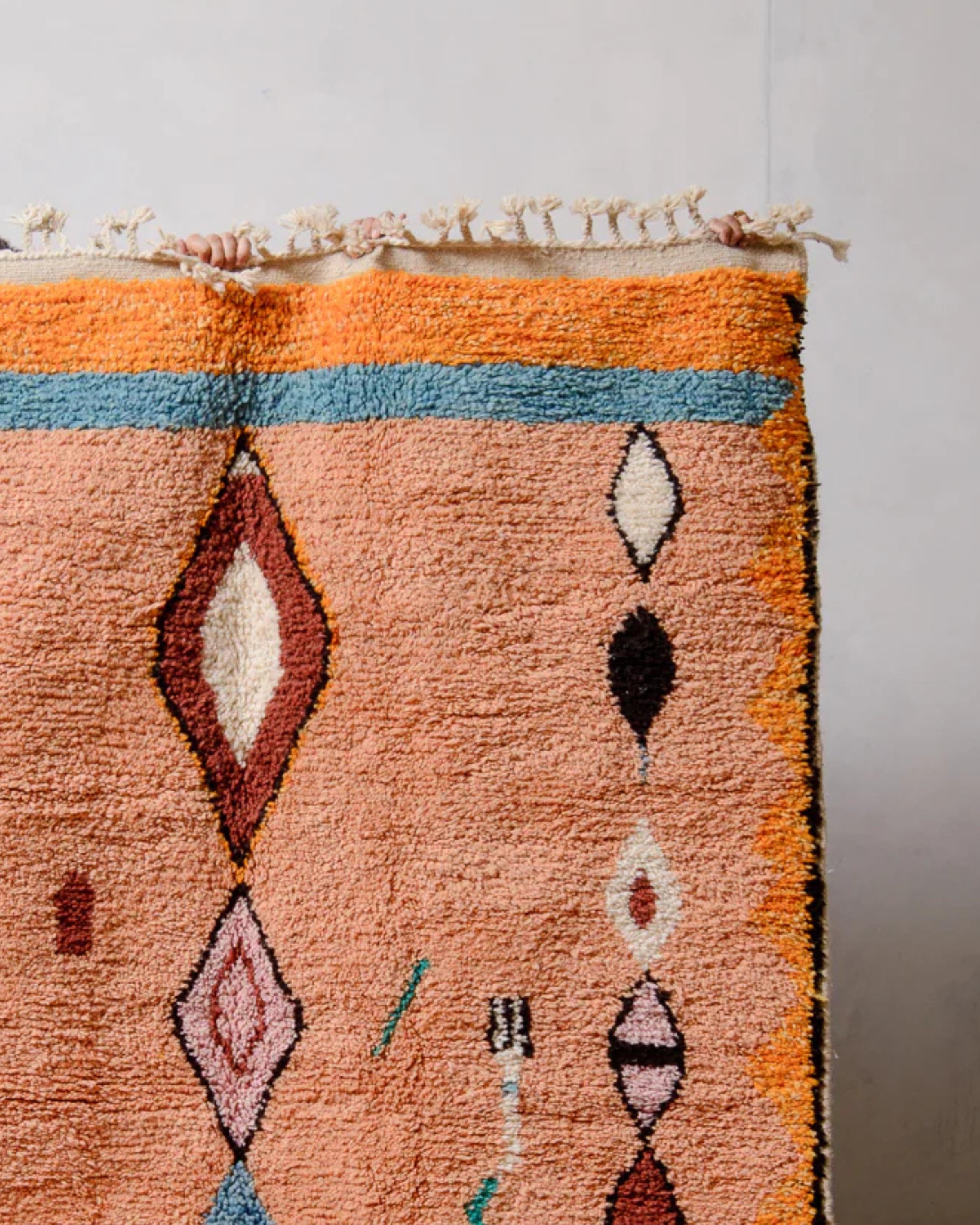 Handwoven Beni Ourain Rug: Moroccan Wool Area Rug