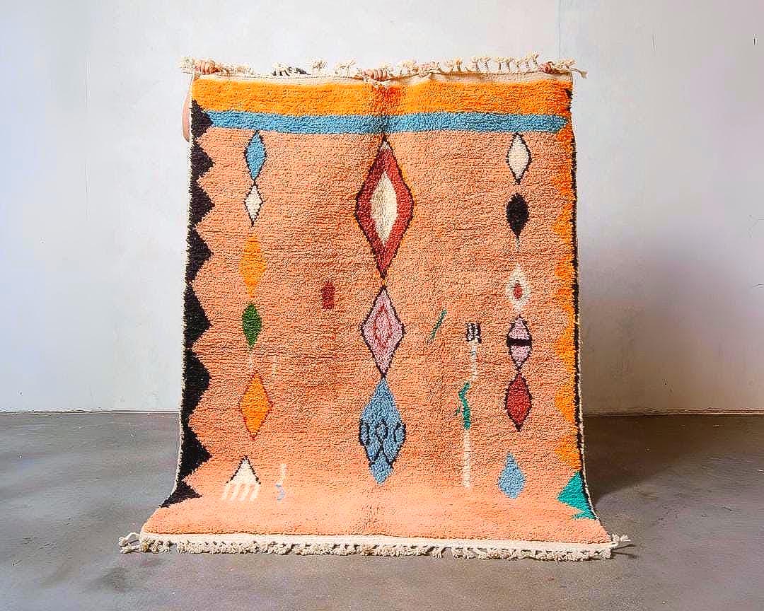 Handwoven Beni Ourain Rug: Moroccan Wool Area Rug