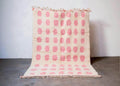 Handmade Pink Moroccan Kilim Rug: Berber Wool Rug