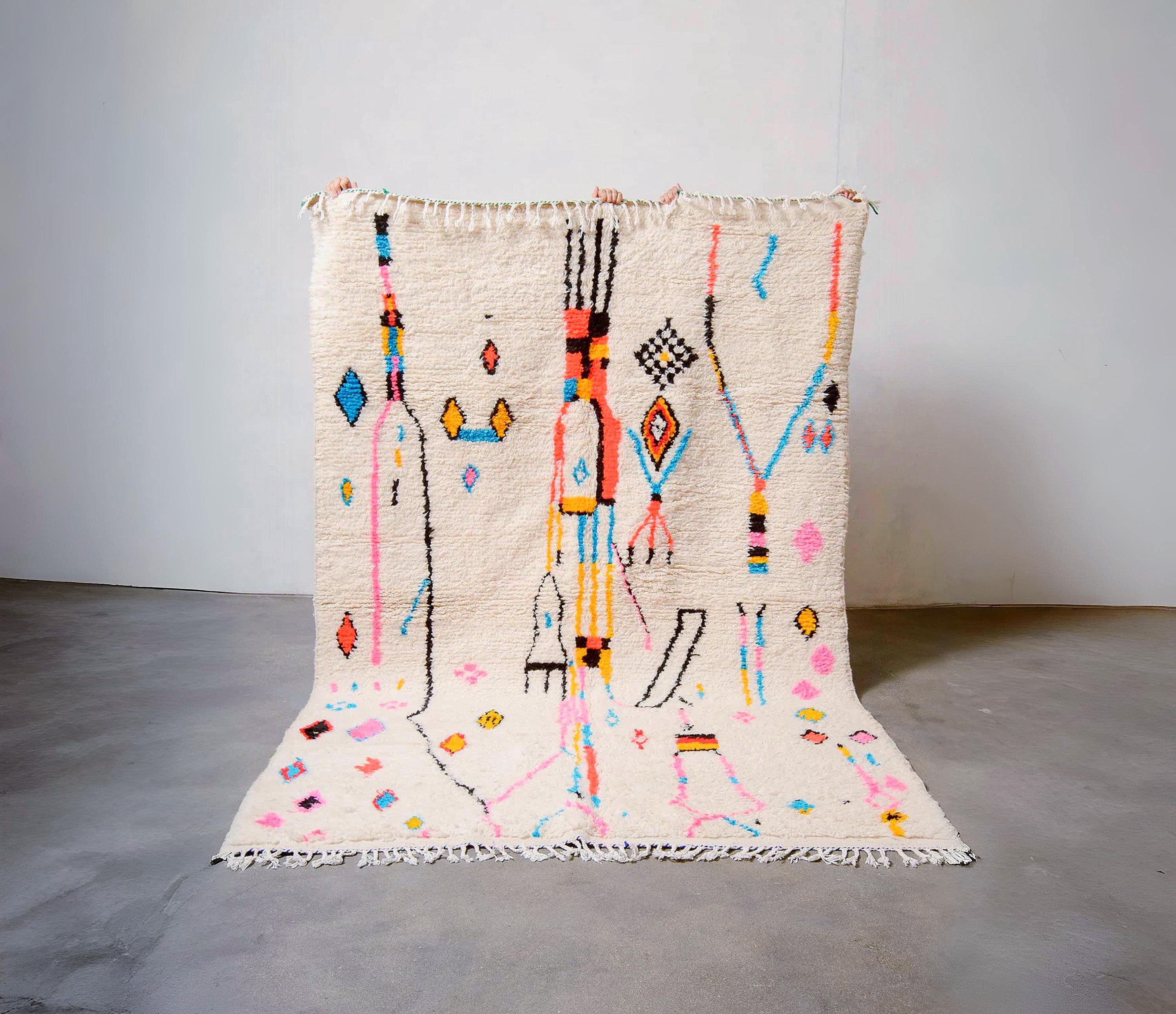 Handmade Beni Ourain Rug: Authentic Moroccan Berber Design