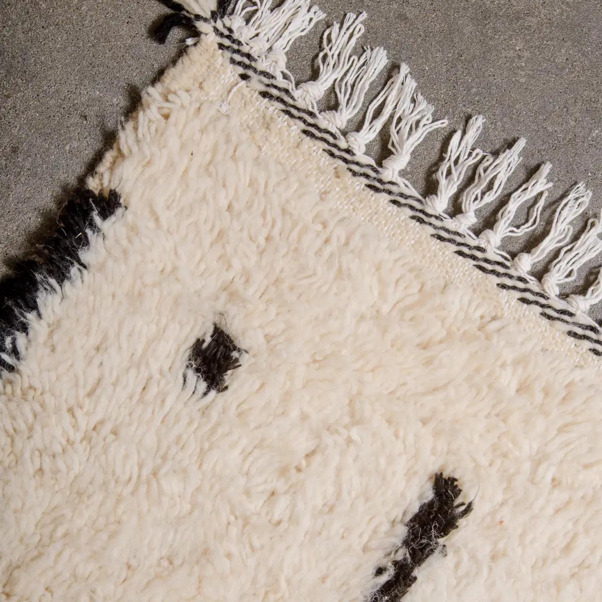 Handmade Azilal Wool Rug: Multicolor Berber Tribal Decor