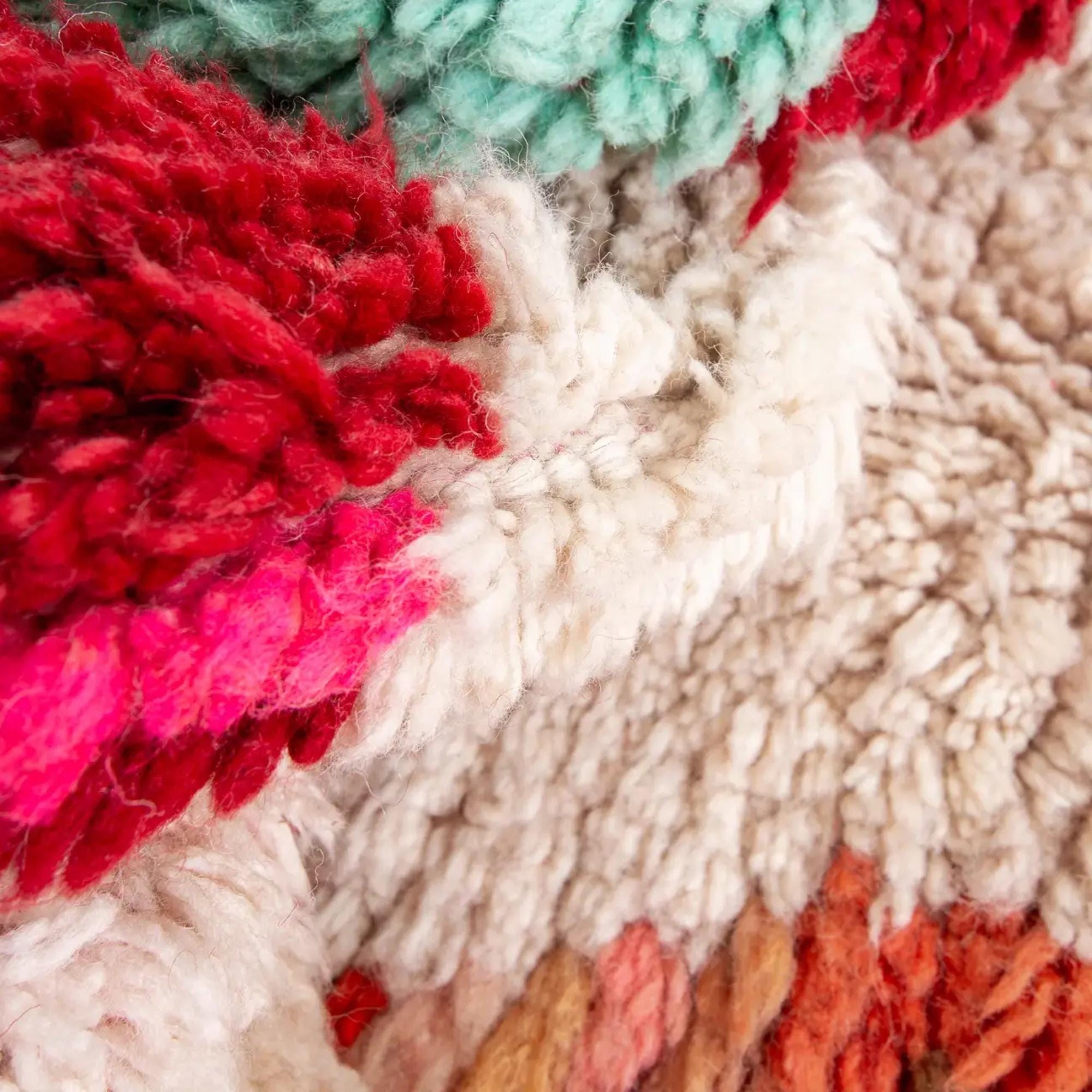 Handmade Red Moroccan Rug: Berber Wool, Tribal Home Decor