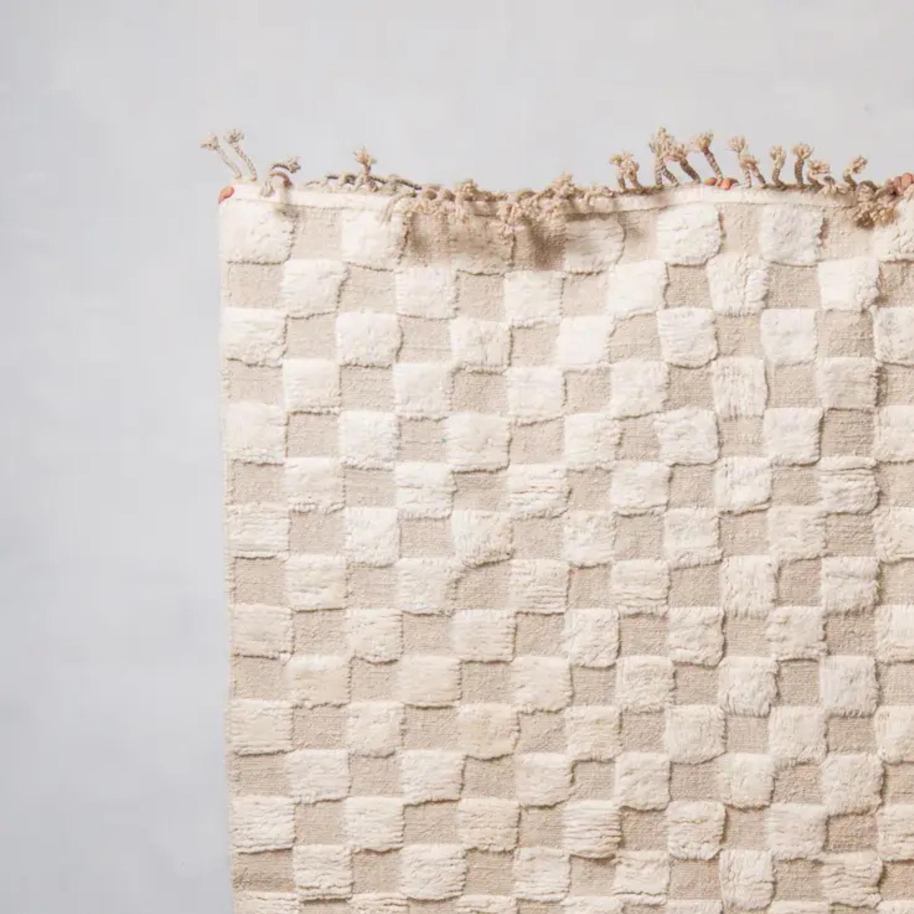 Moroccan rug, Handwoven Checkered rug, Wool carpets, Berber carpet