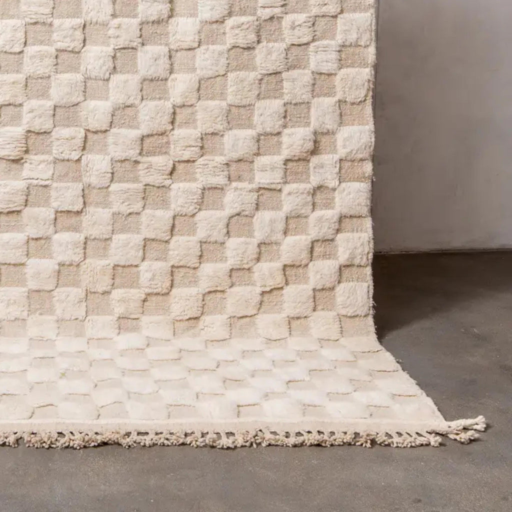 Moroccan rug, Handwoven Checkered rug, Wool carpets, Berber carpet